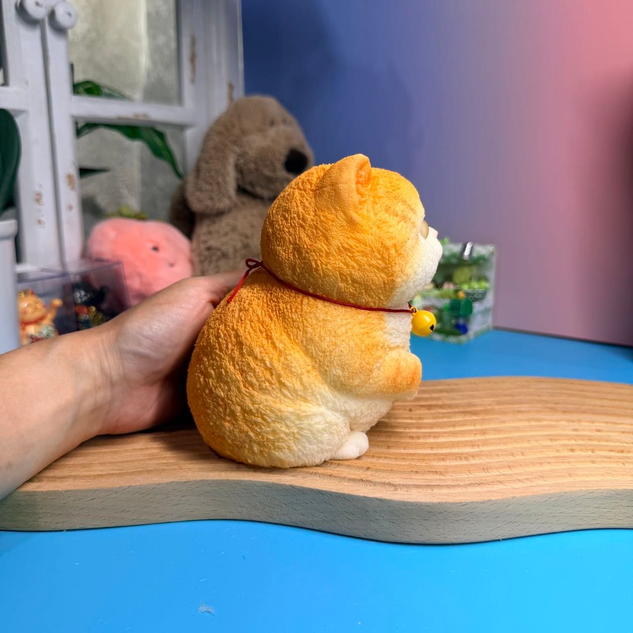 Brown Bell Cat Taba Squishy Toy Cute Kitty Slow Rising Squishy