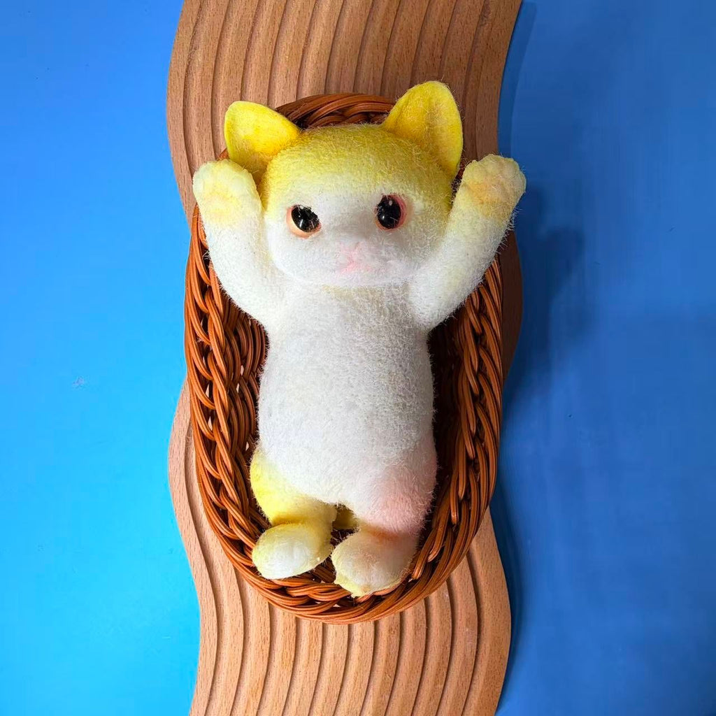 Yellow Cradle Cat Taba Squishy Toy Cute Animal Squishy