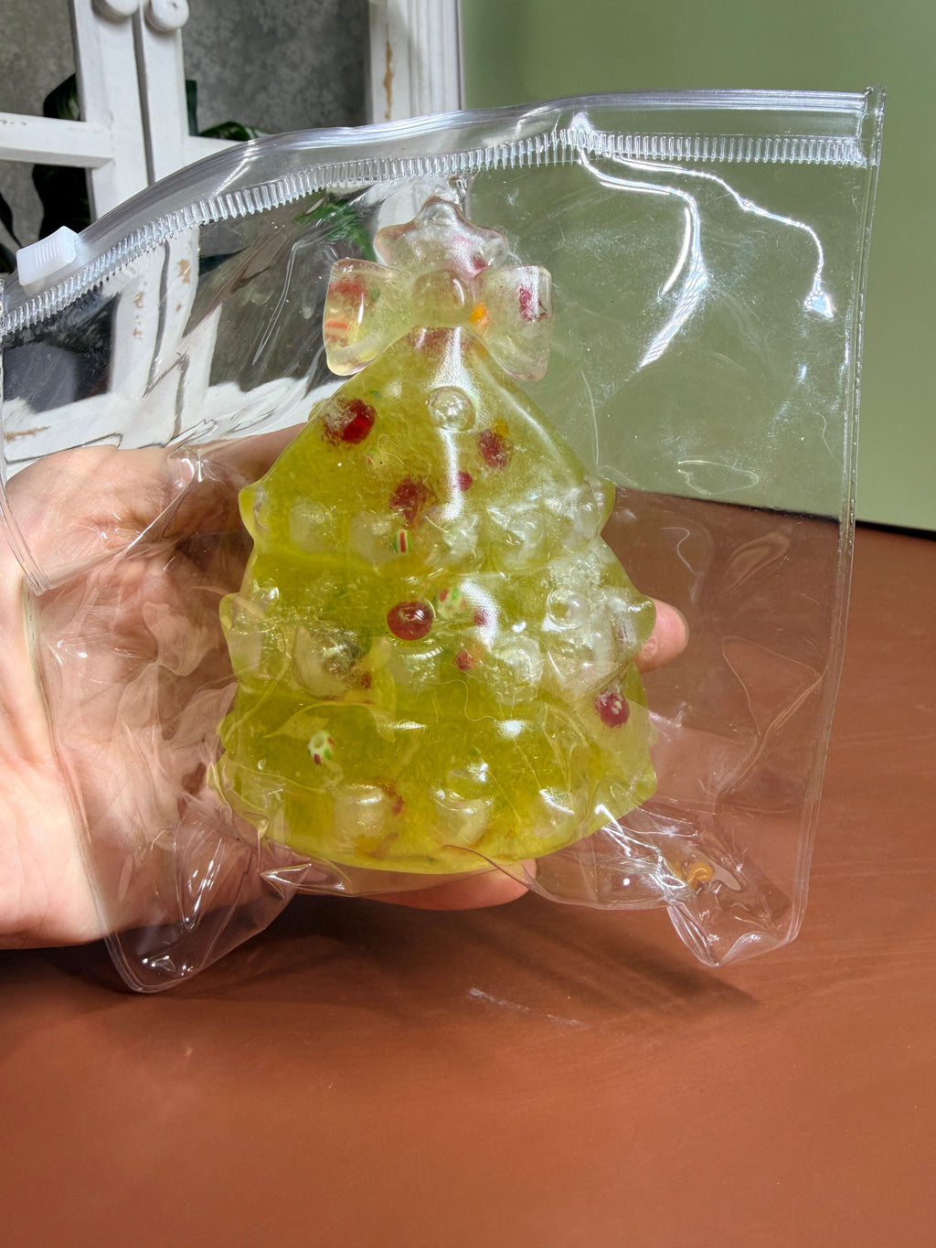 Smoothie Slushy Glitter Christmas Tree Stress Relief Ball Squishy Sensory Fidget Toy Kawaii ASMR Squeeze Toy Christmas Gift Squishyverse