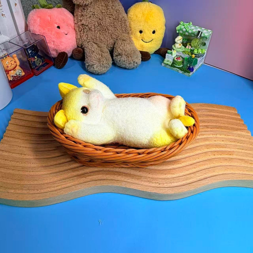 Yellow Cradle Cat Taba Squishy Toy Cute Animal Squishy