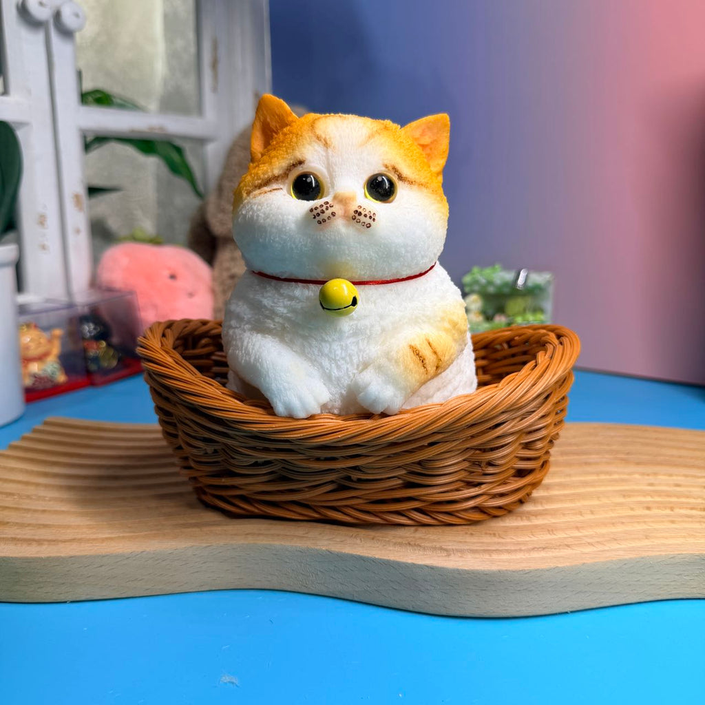 Yellow Bell Cat Taba Squishy Toy Kawaii Cat Collectible Squishy