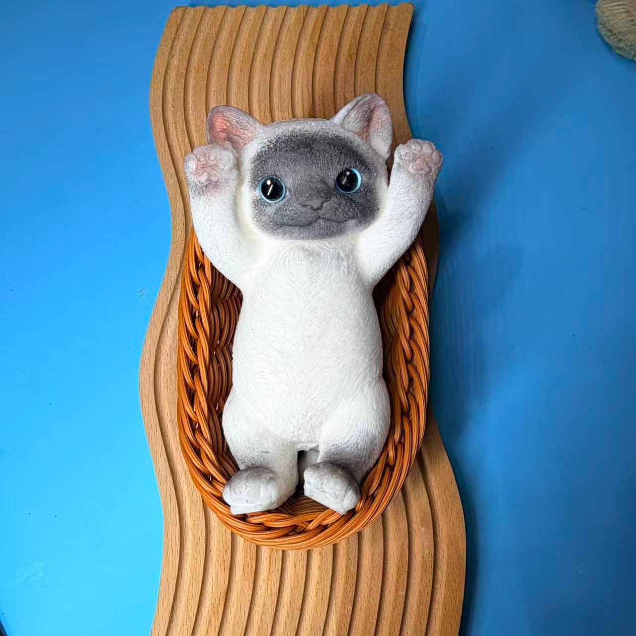 Siamese Cradle Cat Taba Squishy Toy Cute Cat Slow Rising Squishy