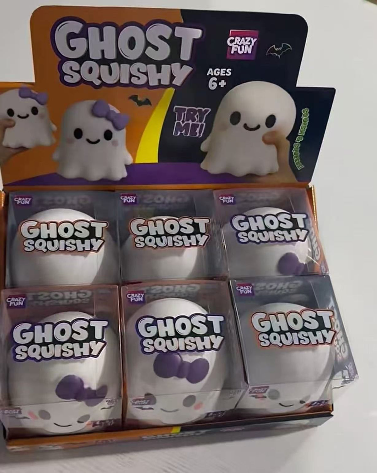 Halloween Ghost Random Color Cute Collectible Toy Soft Squeeze Sensory Toy Kaiying Studio