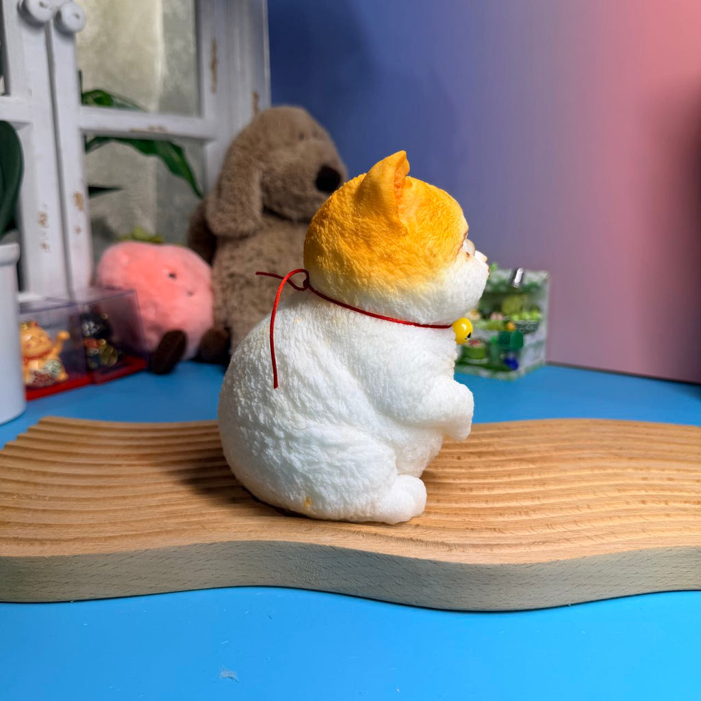 Yellow Bell Cat Taba Squishy Toy Kawaii Cat Collectible Squishy