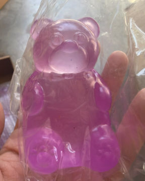 S18-Purple Bear Stress Relief Ball Cute Squishy Sensory Squeeze Toy