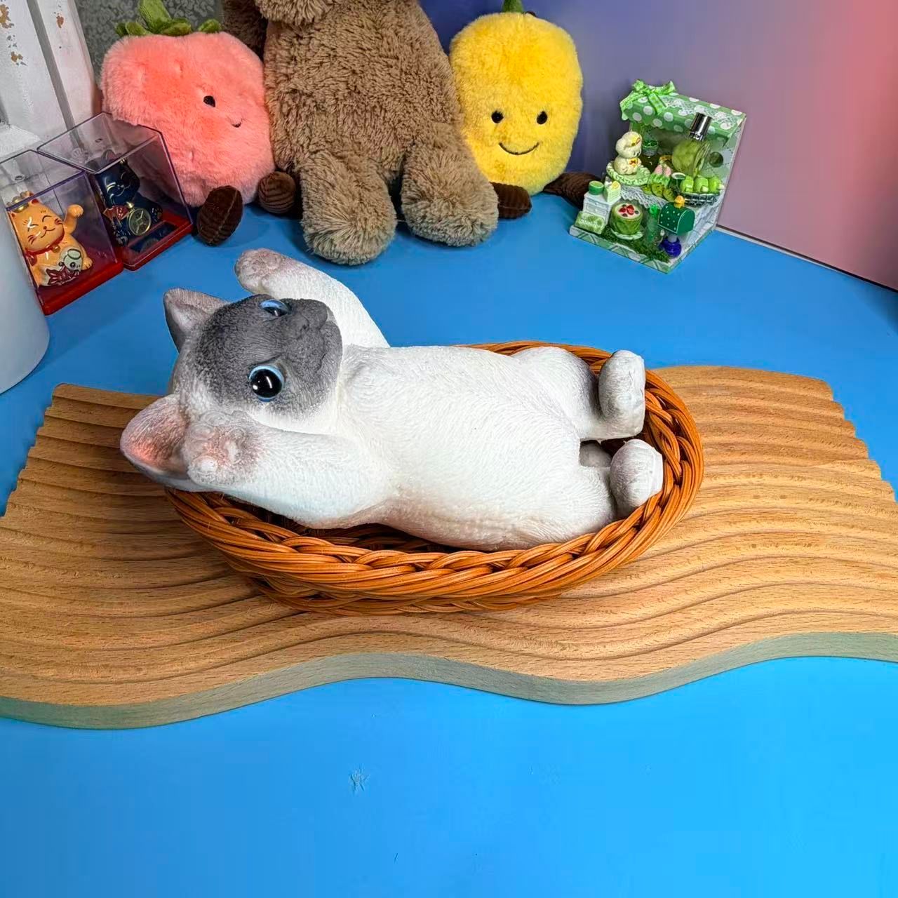 Siamese Cradle Cat Taba Squishy Toy Cute Cat Slow Rising Squishy