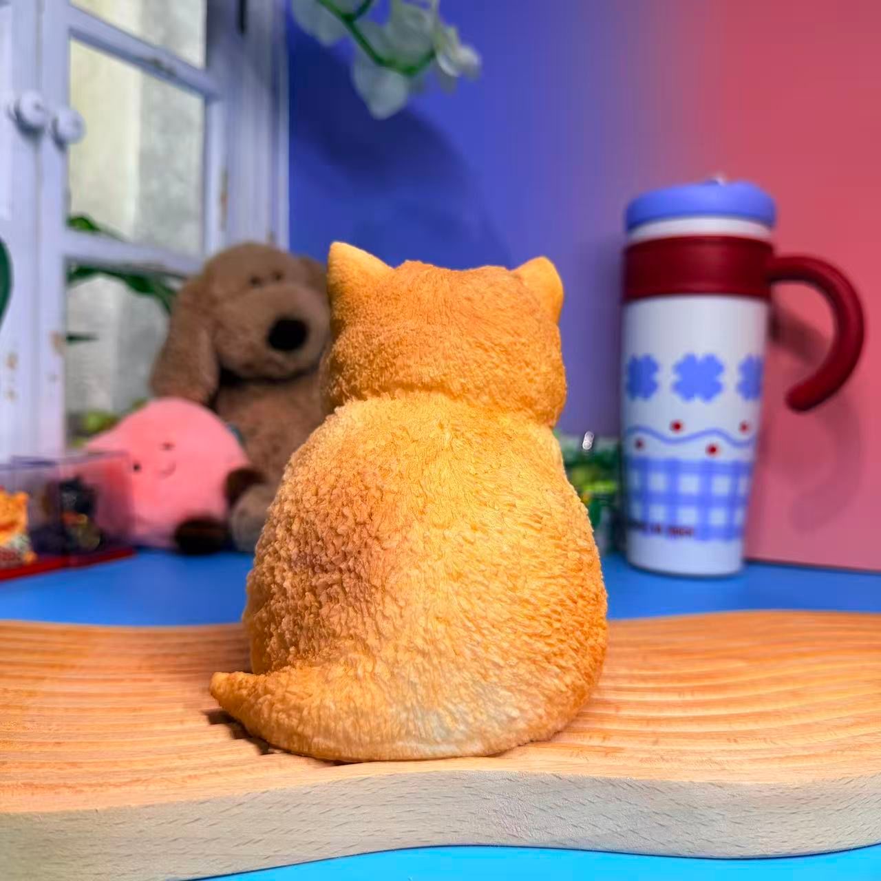 Brown Sitting Cat Taba Squishy Toy Kawaii Cat Slow Rising Squishy