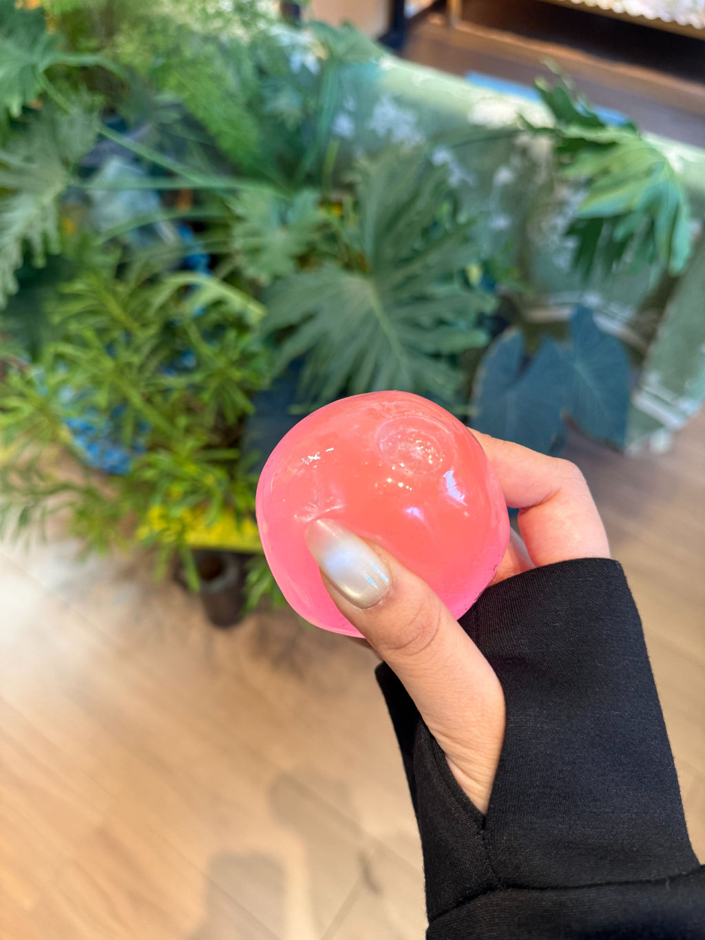 Neon Pink Coconut Oil Stress Relief Ball Handmade Squishy Toy Slow Rising Fidget Toy Sensory Squeeze Toy Cute Desk Toy Squishyverse
