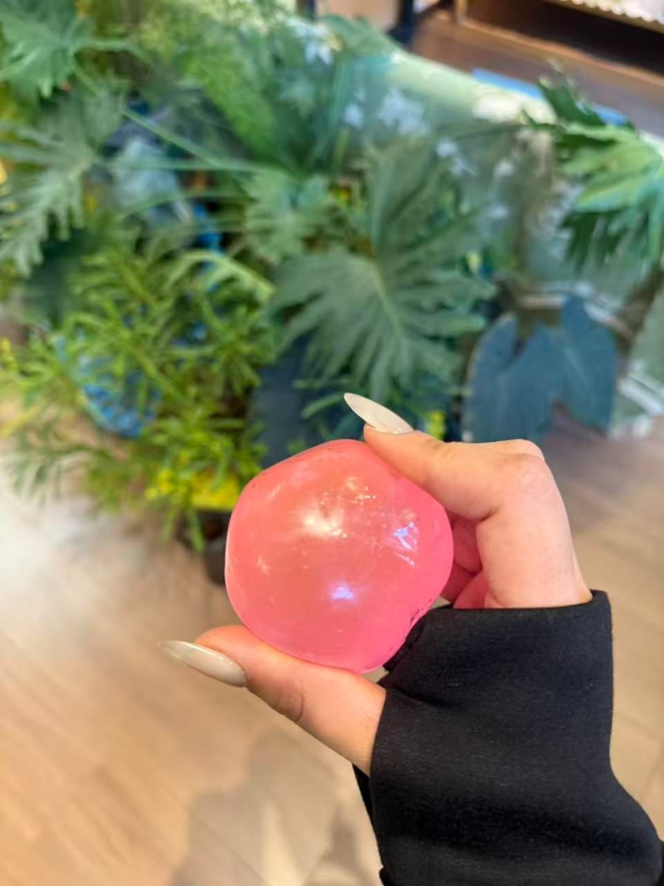 Neon Pink Coconut Oil Stress Relief Ball Handmade Squishy Toy Slow Rising Fidget Toy Sensory Squeeze Toy Cute Desk Toy Squishyverse