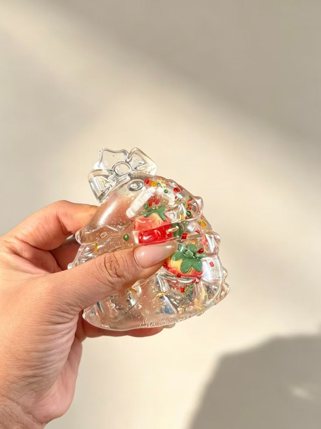 Strawberry Christmas Tree Stress Relief Ball Strawberry Squishy Sensory Fidget Toy Kawaii Squeeze Toy ASMR Novelty Gift Squishyverse