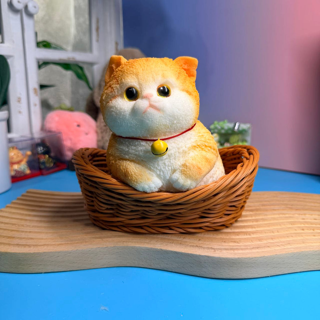 Brown Bell Cat Taba Squishy Toy Cute Kitty Slow Rising Squishy