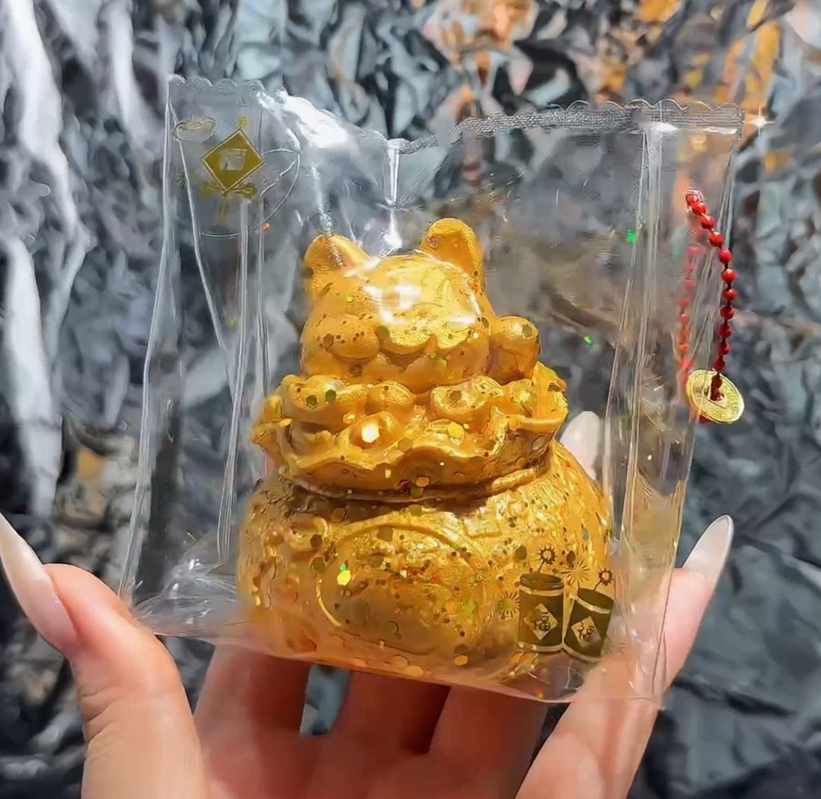 Jumbo Lucky Cat Gift Bag Taba Squishy Toy Fortune Cat Squishy