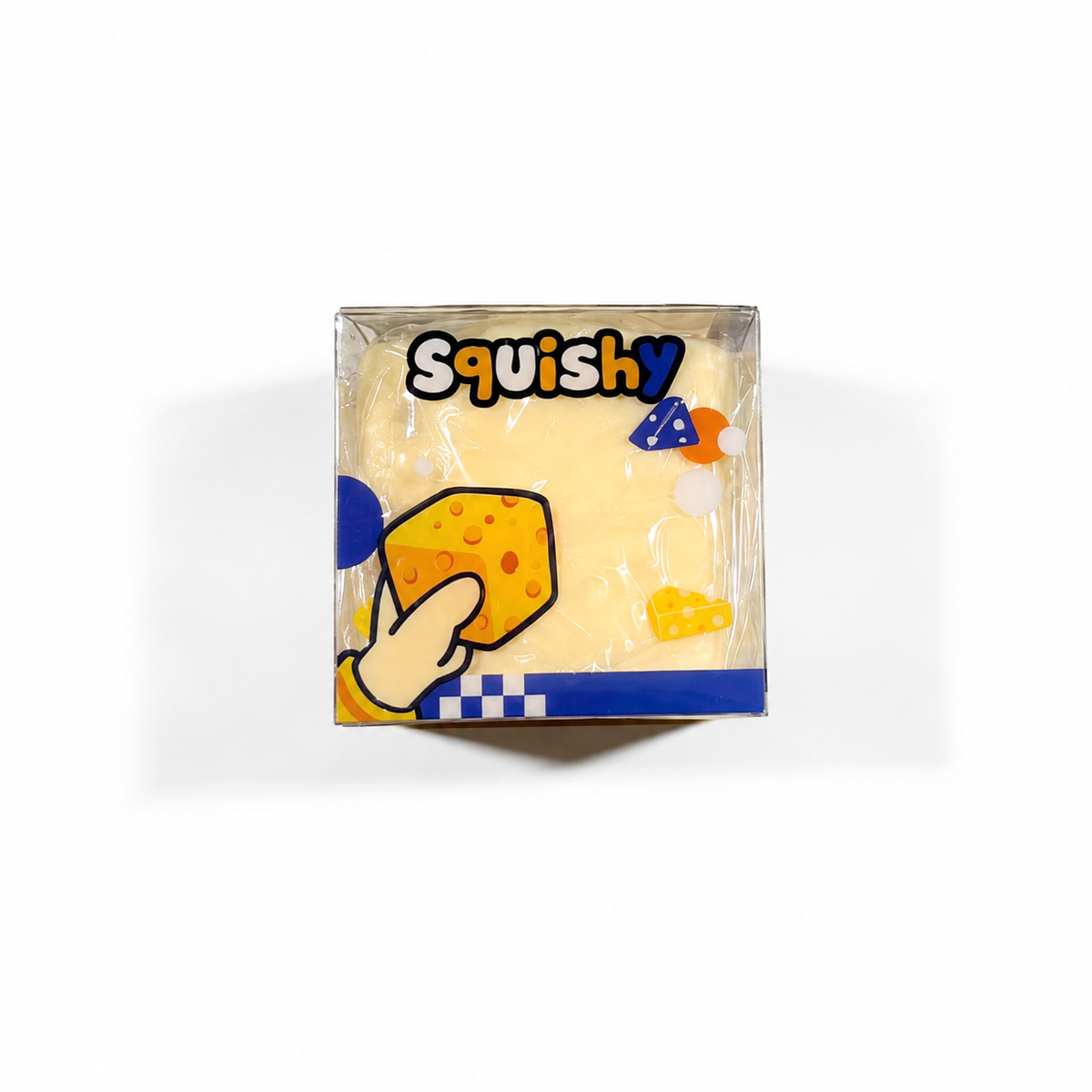 Vaseline Cheese Block 2.36in Stress Relief Ball Soft Squeeze Toy Sensory Fidget Desk Toy Happy Fun Park
