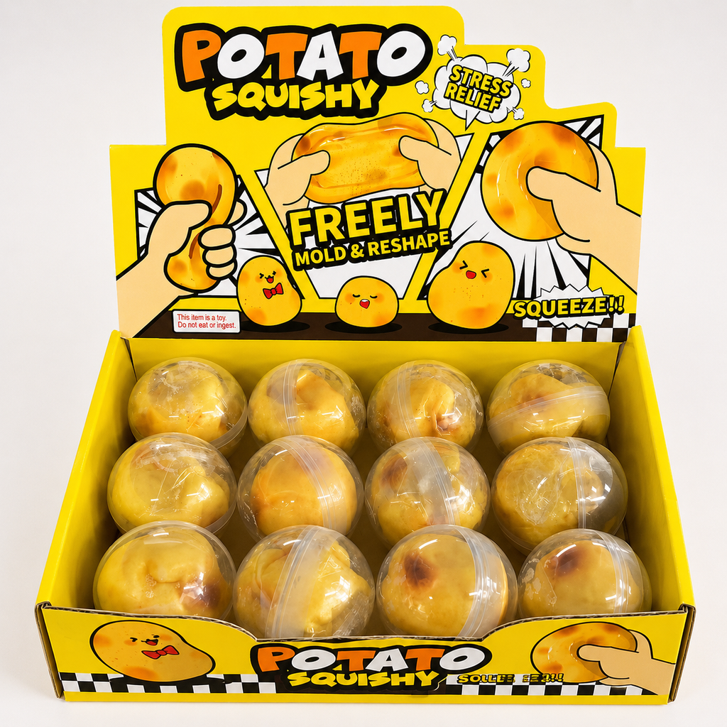 Vasline Mashed Potato Stress Relief Ball Yellow Color Soft Squeeze Toy Sensory Fidget Toy ASMR Desk Toy Happy Fun Park