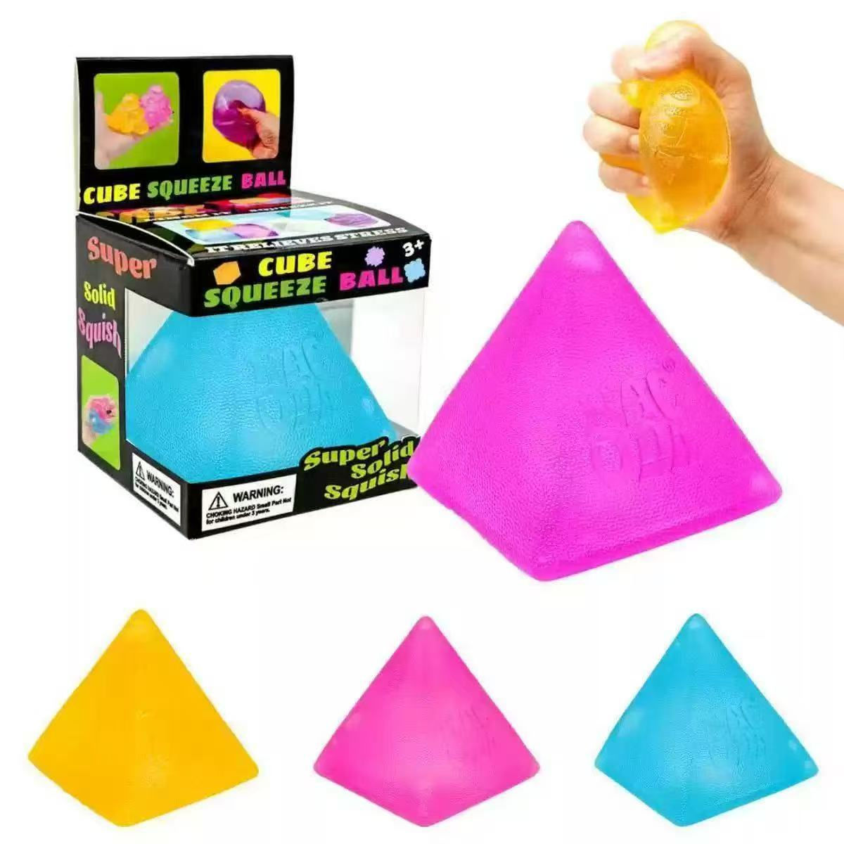 Pyramid Stress Relief Ball ASMR Squishy Toy Sensory Fidget Toy Textured Squeeze Toy Kaiying Studio