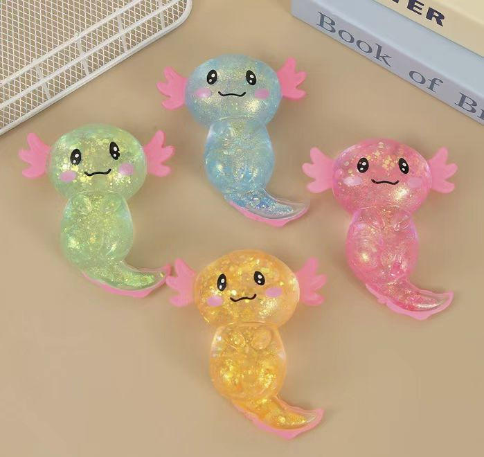 S25-Salamander No Box Random Color Stress Relief Ball Animal Squishy Sensory Squeeze Toy