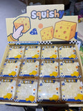 L423-Cheese Block Stress Relief Ball Soft Squeeze Toy Sensory Fidget Desk Toy