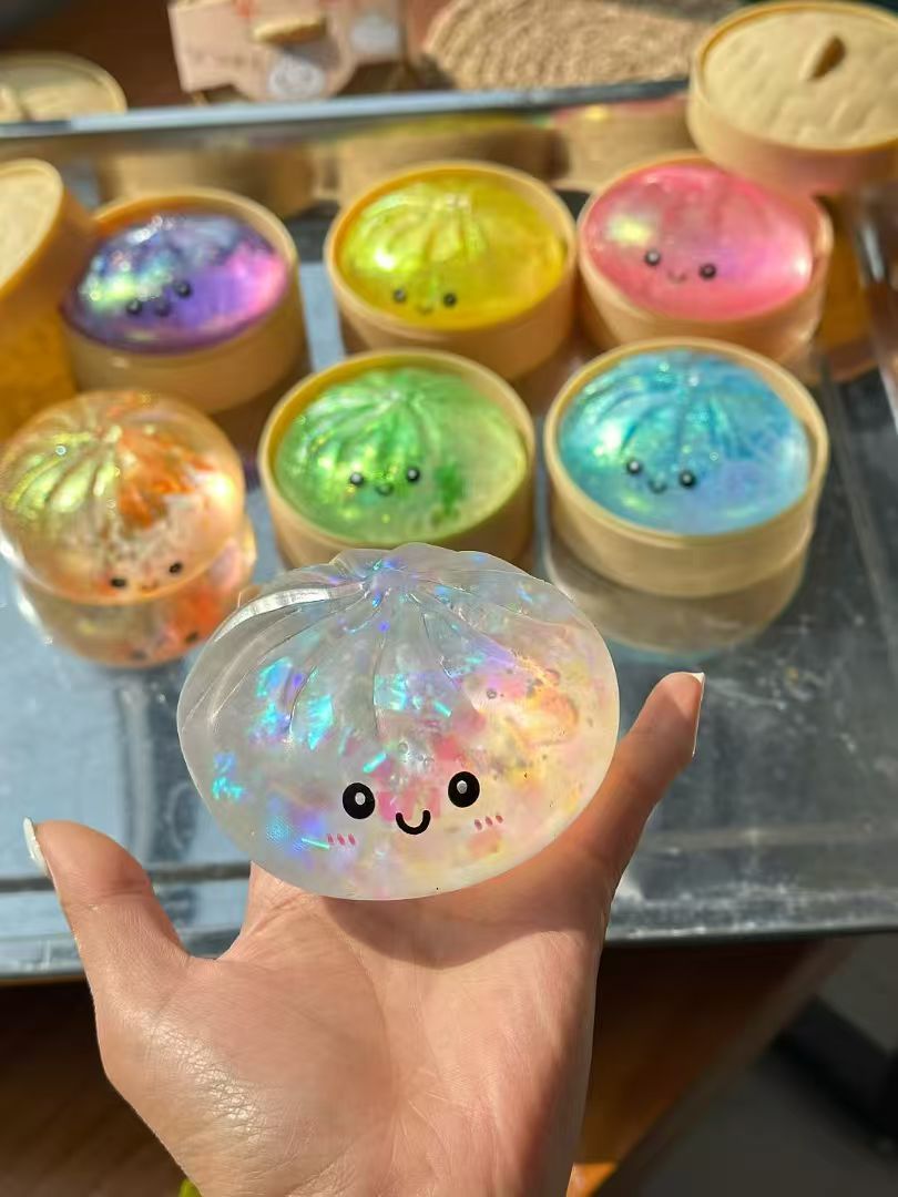 L500-Random Color Dumplings Stress Relief Ball Soft Sensory Squeeze Toy