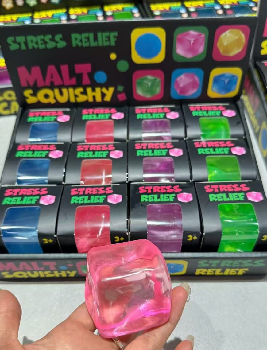 S50 random c-Cube With Box Random Color Stress Relief Ball Soft Squishy Sensory Desk Toy