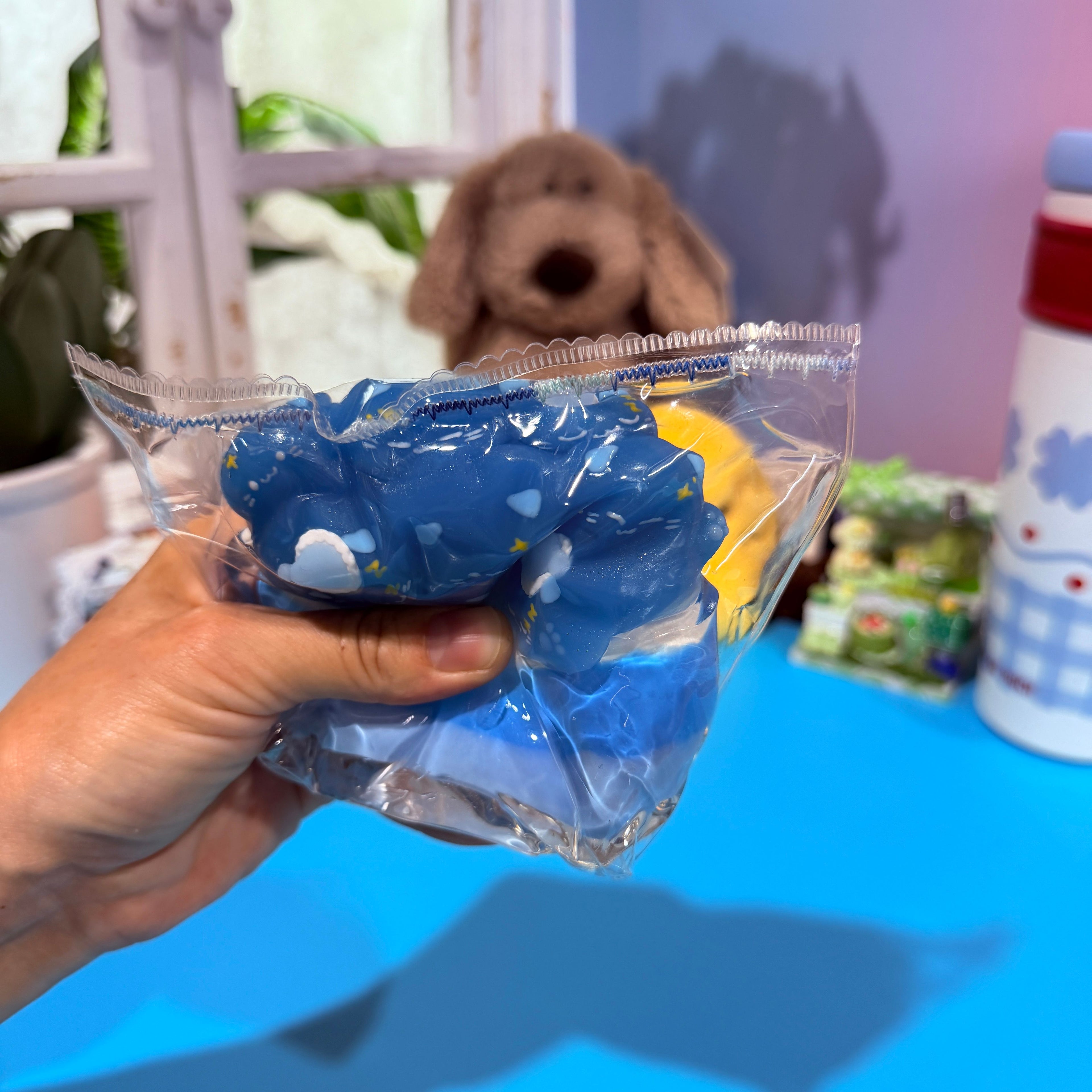 Blue Cat Cup Taba Squishy Toy Cute Cat Drink Squishy