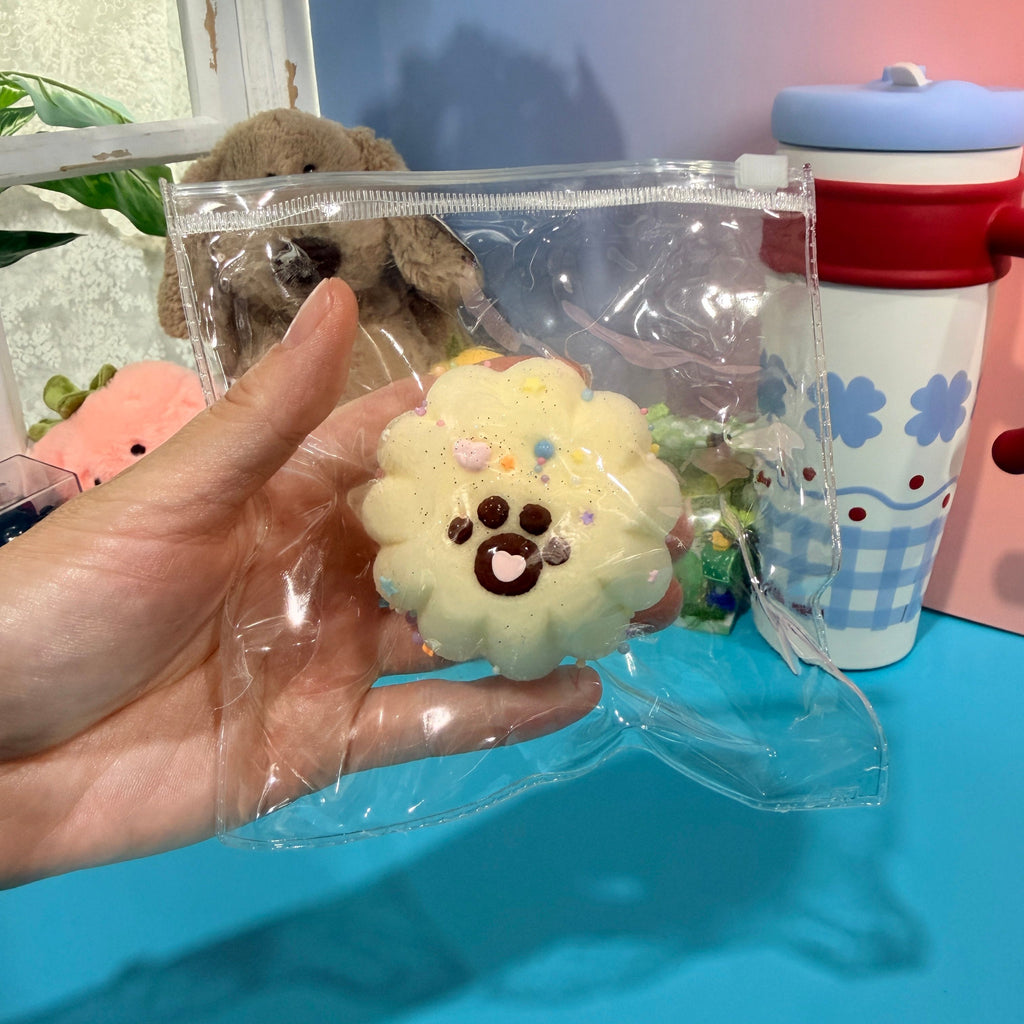 Paw Print Mini Cookie Taba Squishy Toy Cute Animal Food Squishy