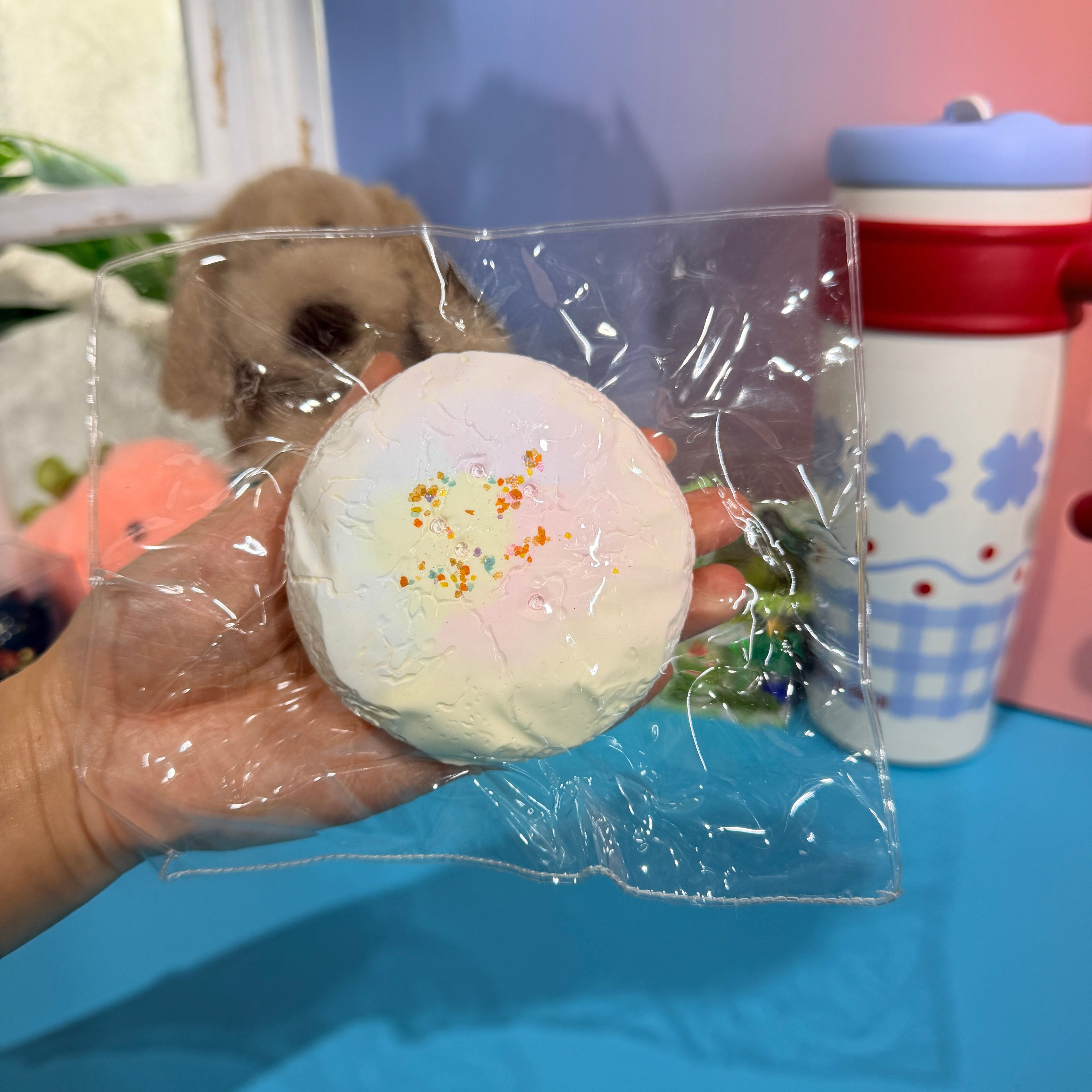 Colorful Mini Round Cookie Taba Squishy Toy Pastel Squishy