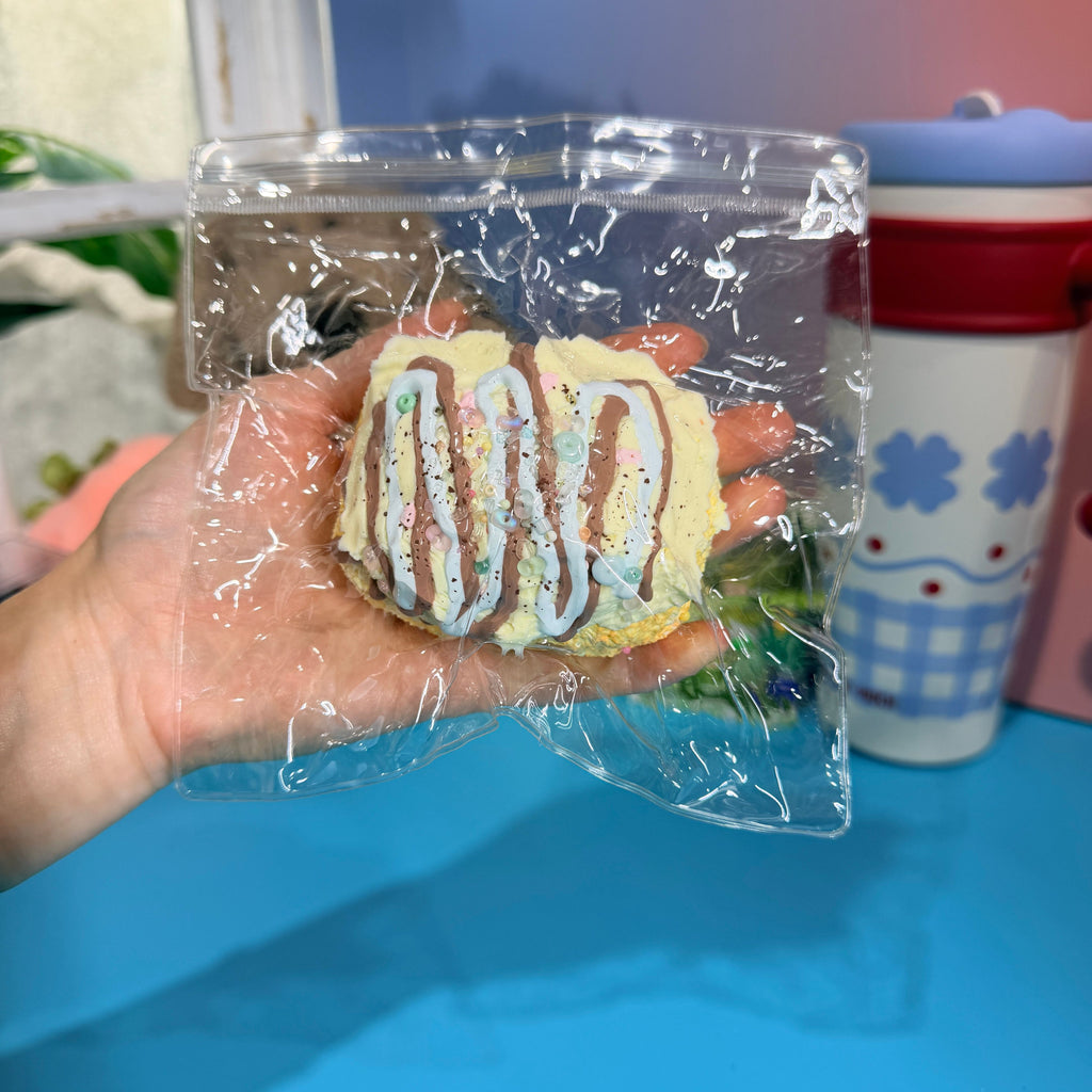 Glazed Mini Bread Taba Squishy Toy Kawaii Bakery Slow Rising Squishy