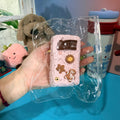 Strawberry Chocolate Milk Cake Taba Squishy Toy Sweet Dessert Squishy