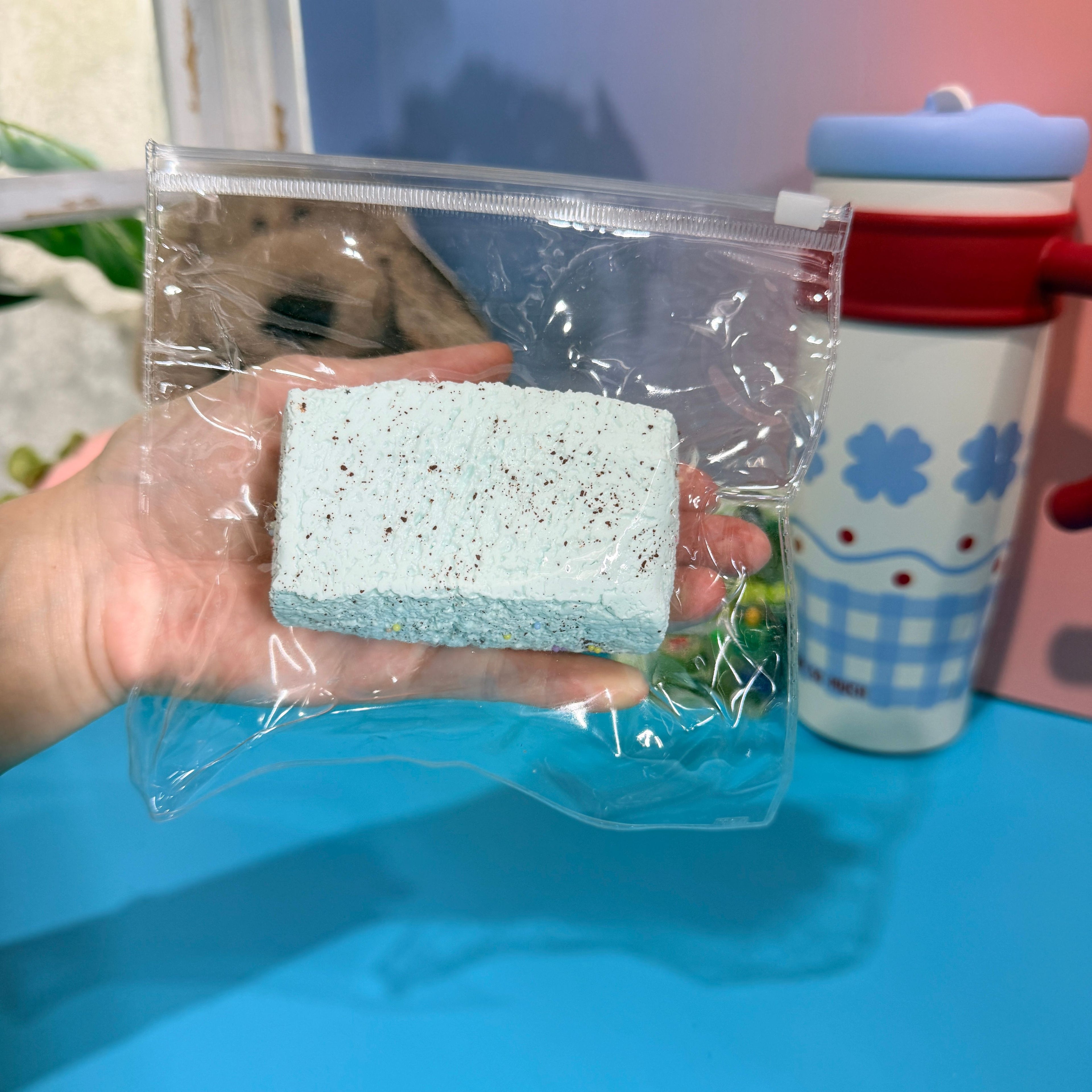 Mint Milk Cake Taba Squishy Toy Soft Dessert Squishy