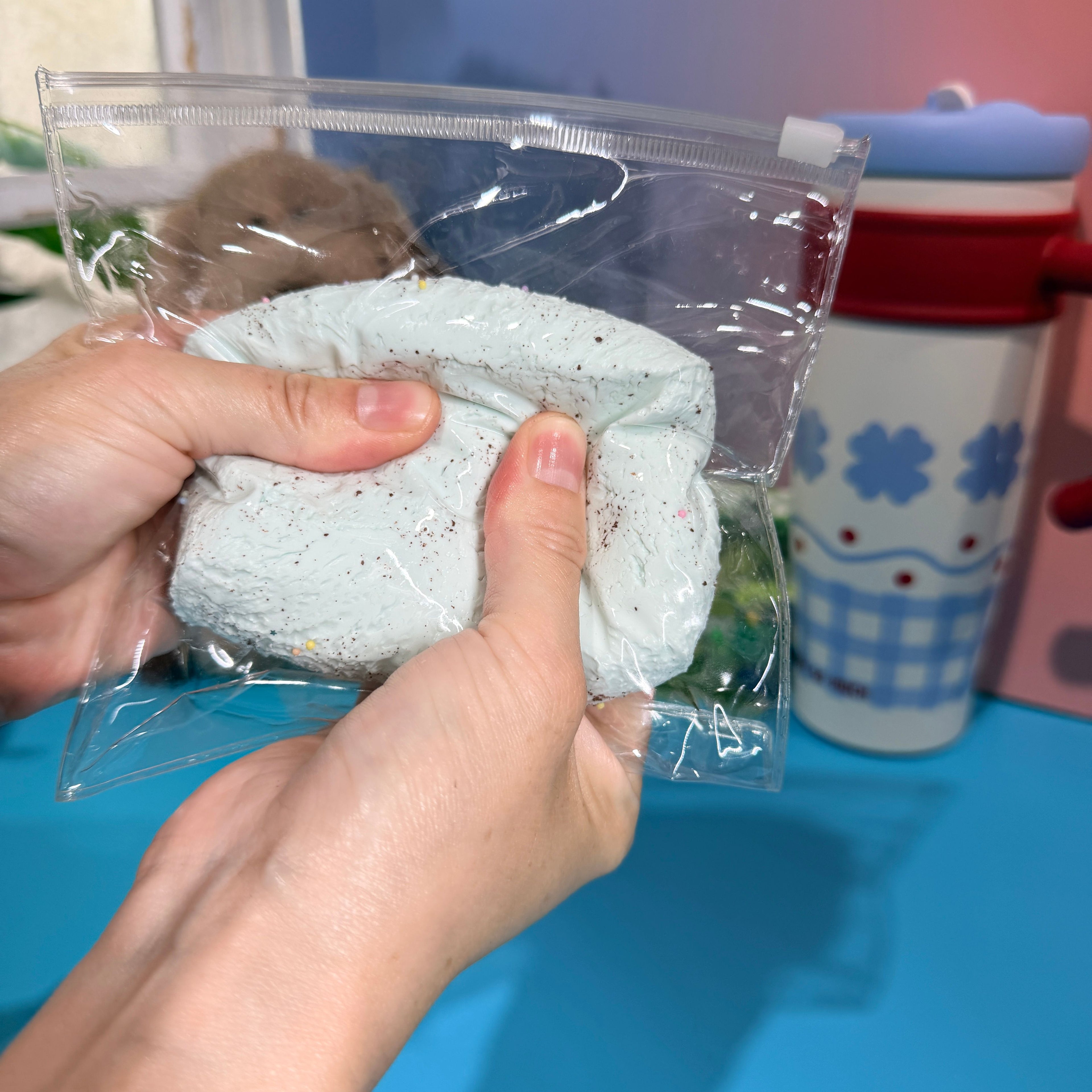 Mint Milk Cake Taba Squishy Toy Soft Dessert Squishy
