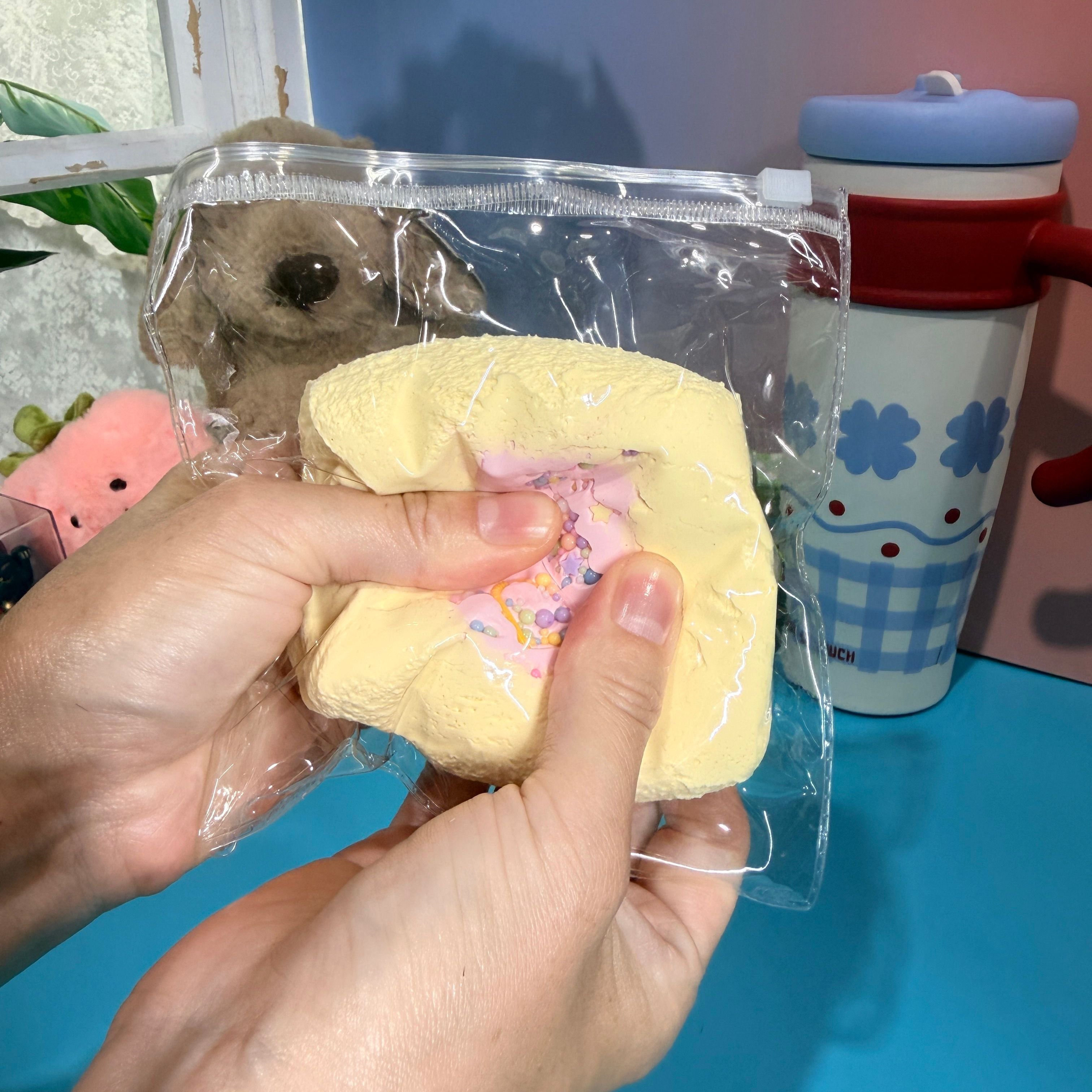 Rainbow Sprinkle Mini Bread Taba Squishy Toy Colorful Bakery Squishy
