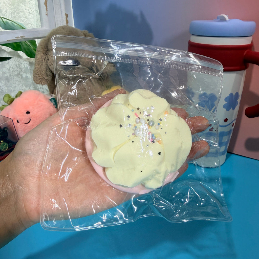 Cream Flower Taba Squishy Toy Soft Dessert Squishy