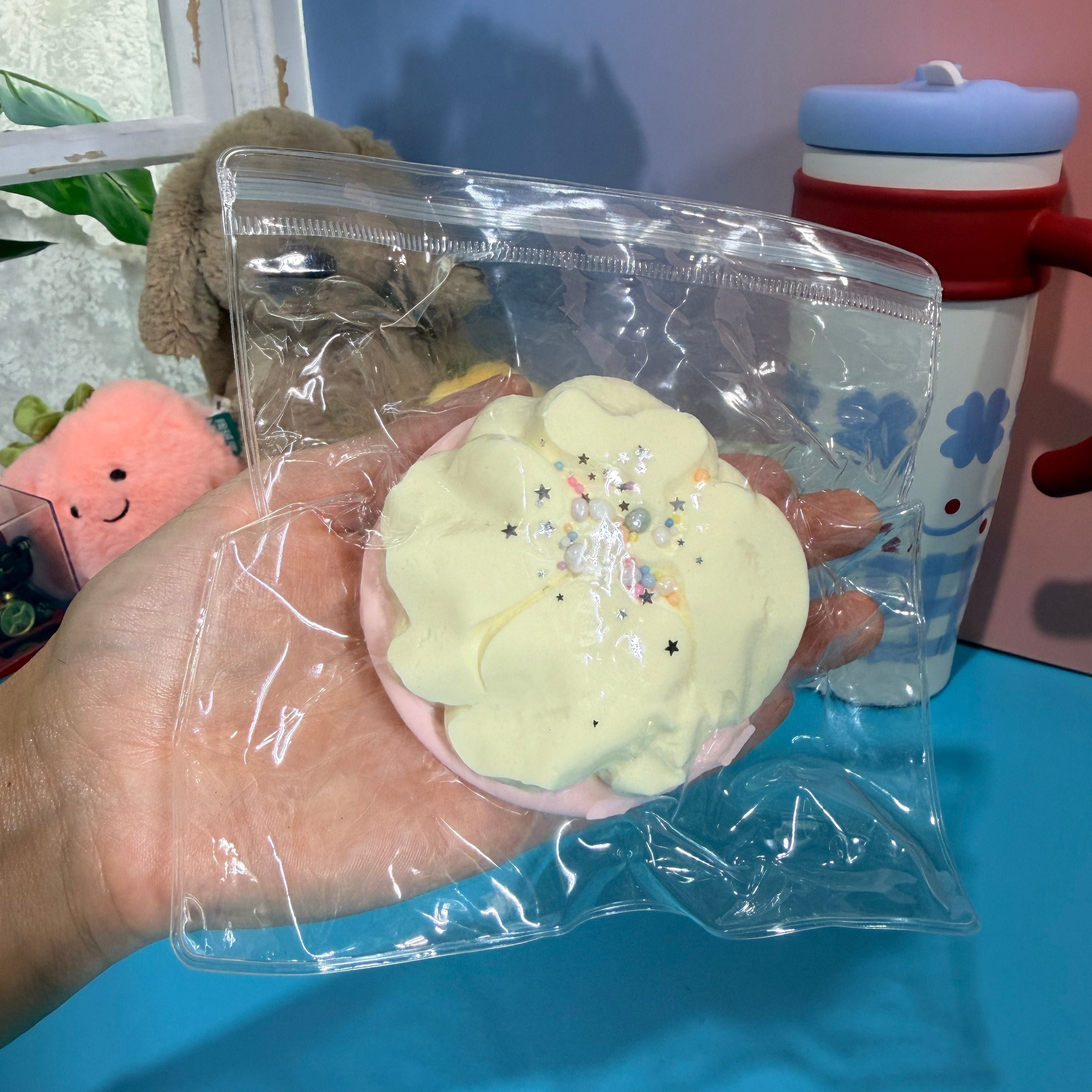 Cream Flower Taba Squishy Toy Soft Dessert Squishy