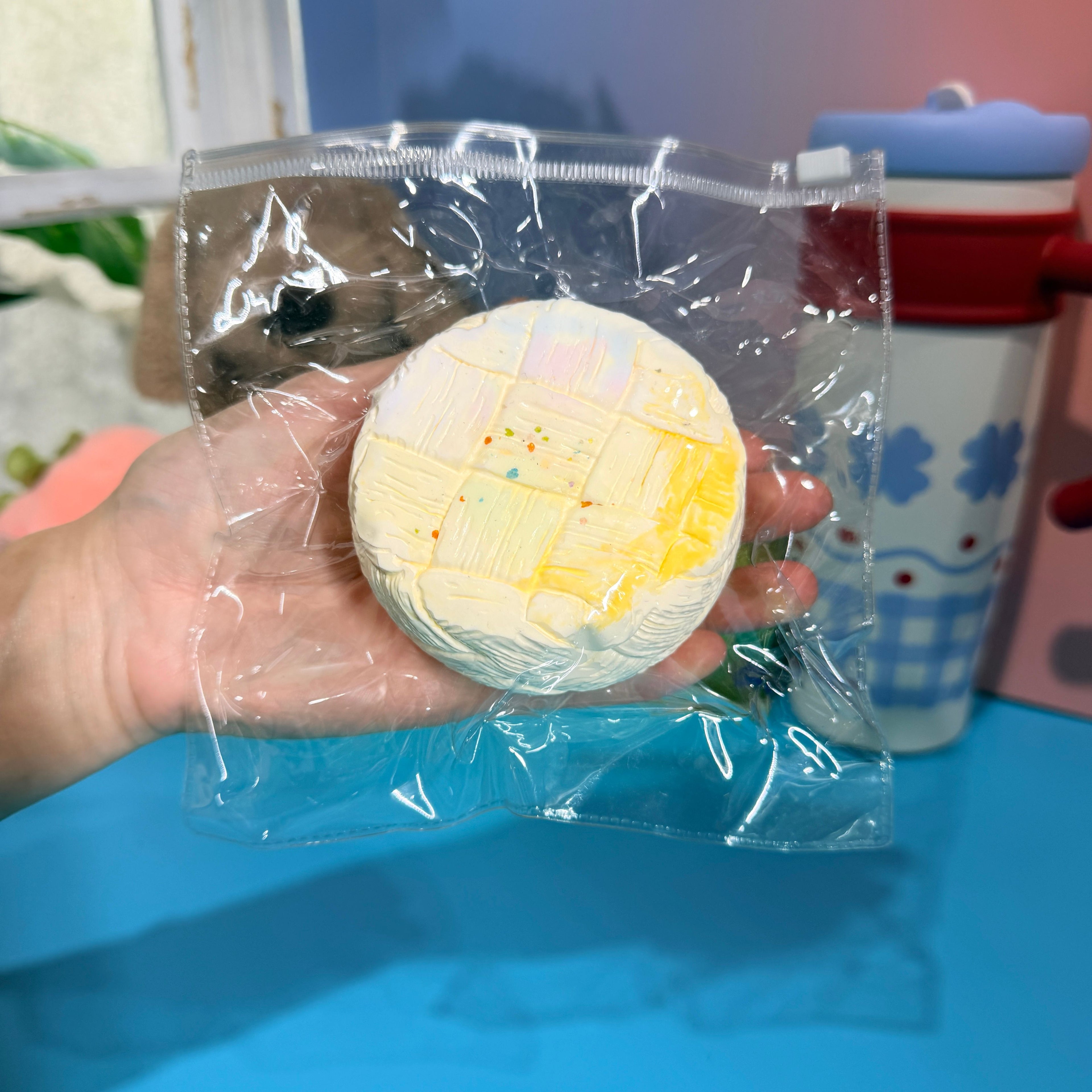 Textured Mini Round Cookie Taba Squishy Toy Sensory Squishy