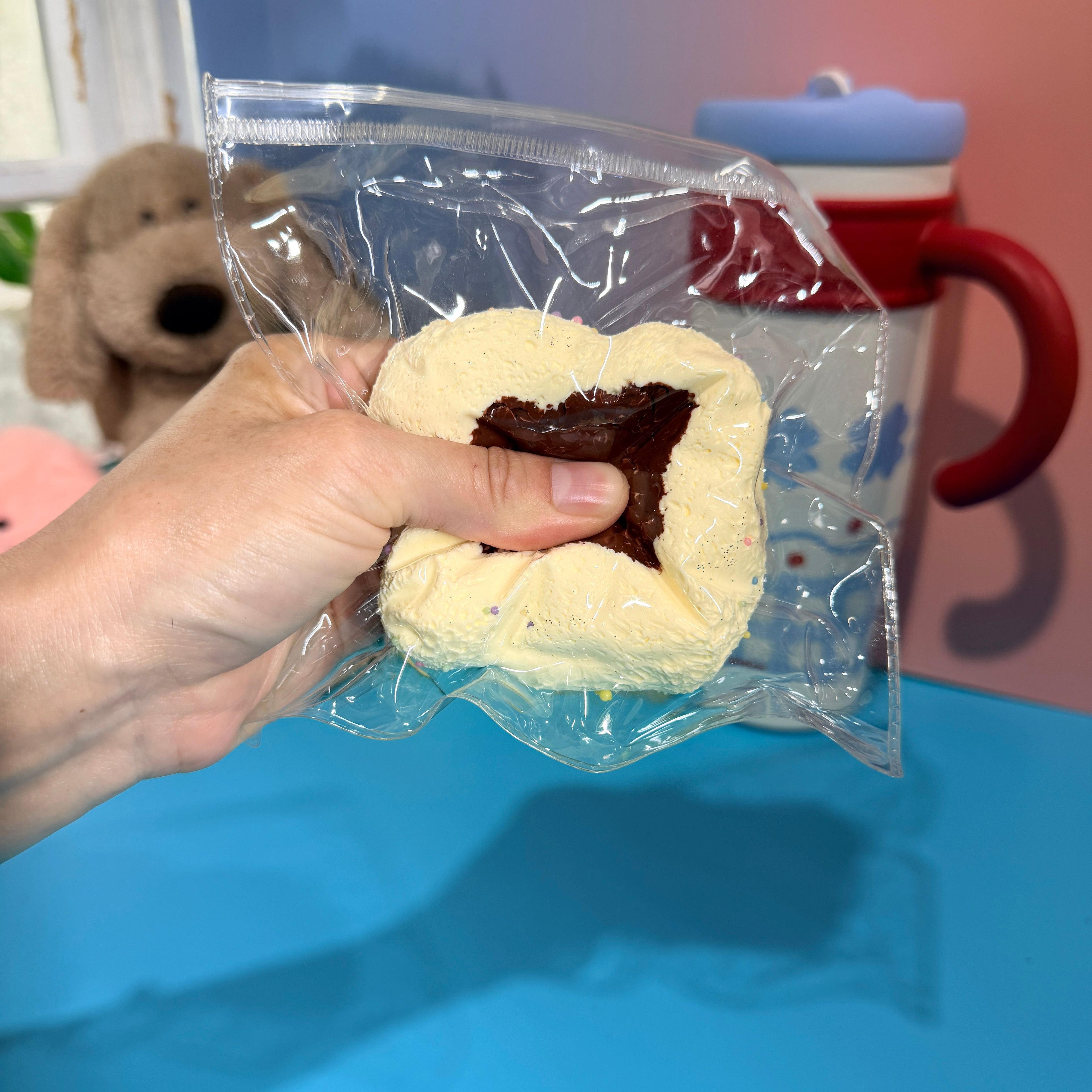 Chocolate Toast Taba Squishy Toy Slow Rising Bakery Squishy