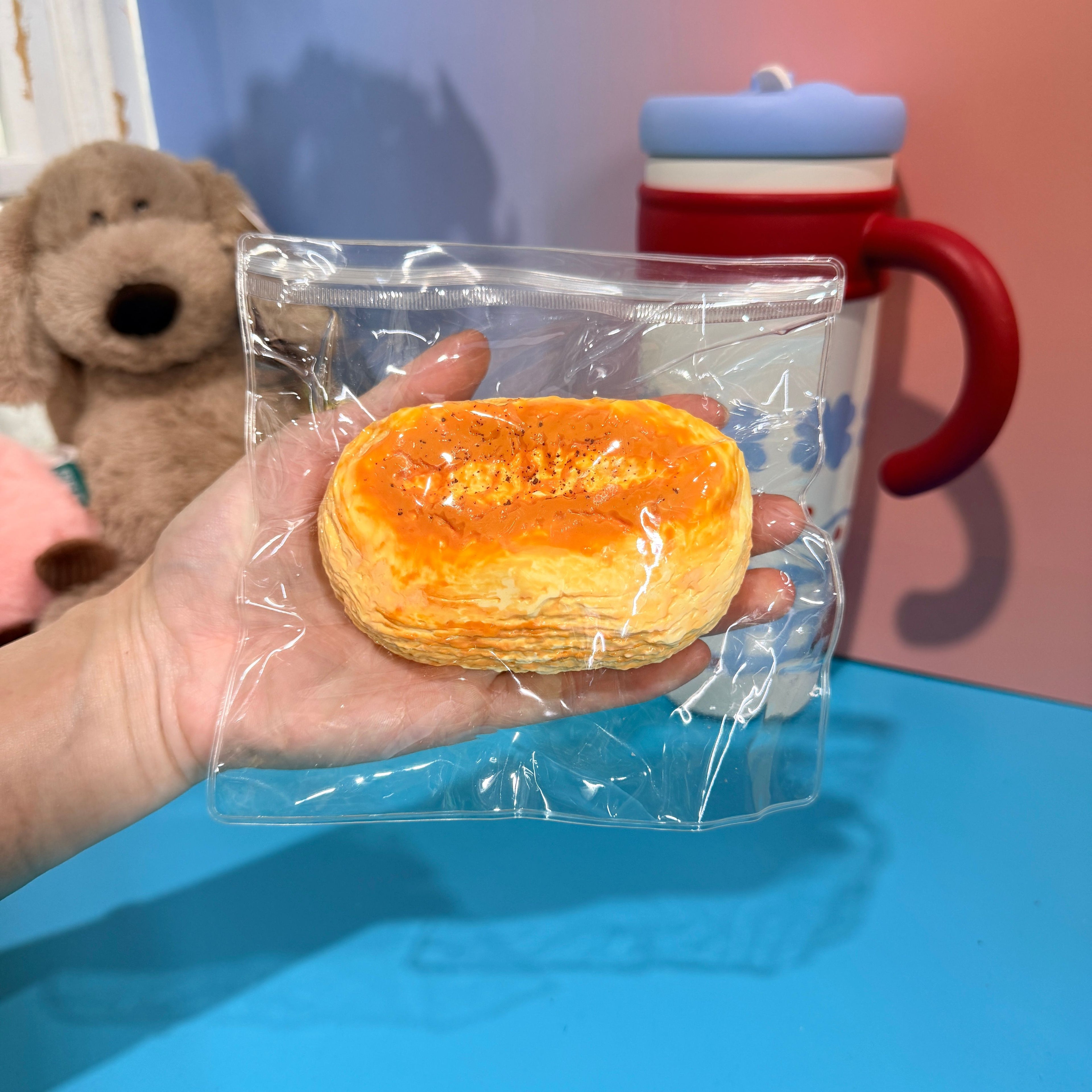 Bread Slice Taba Squishy Toy Kawaii Bakery Slow Rising Squishy