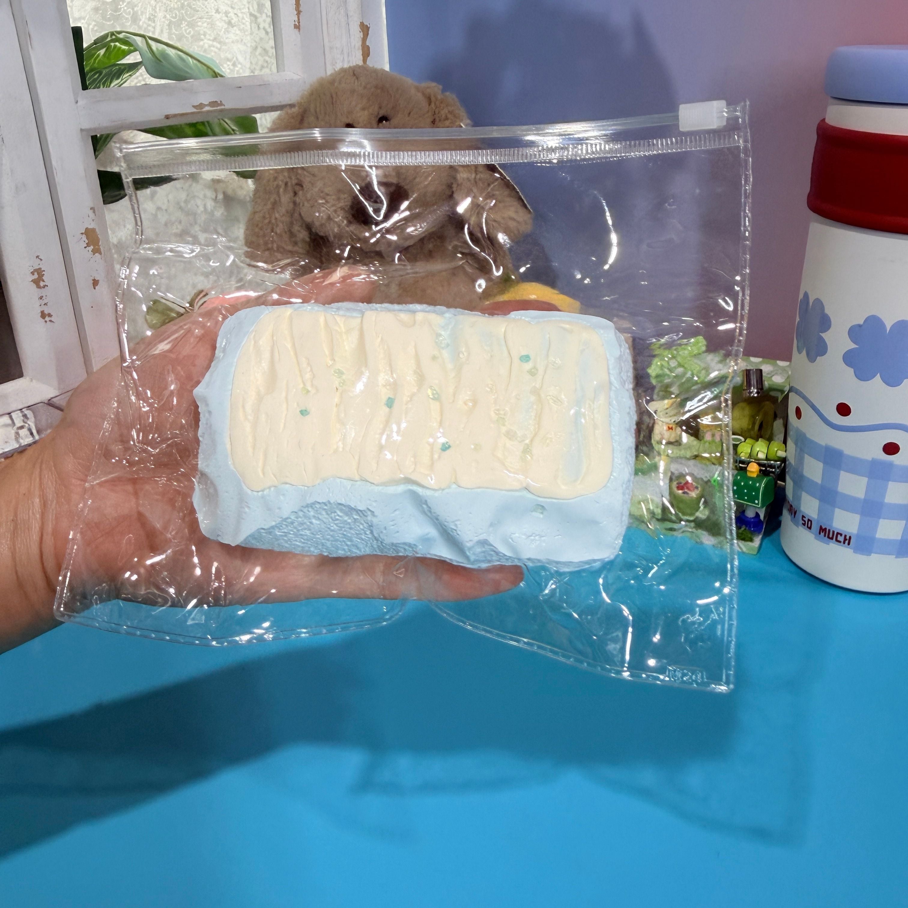 Frosted Cream Cube Taba Squishy Toy Soft Bakery Squishy
