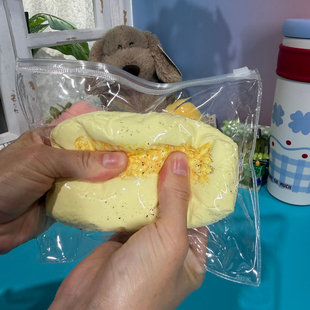 Charcoal Grilled Butter Cake Taba Squishy Toy Crispy Dessert Squishy