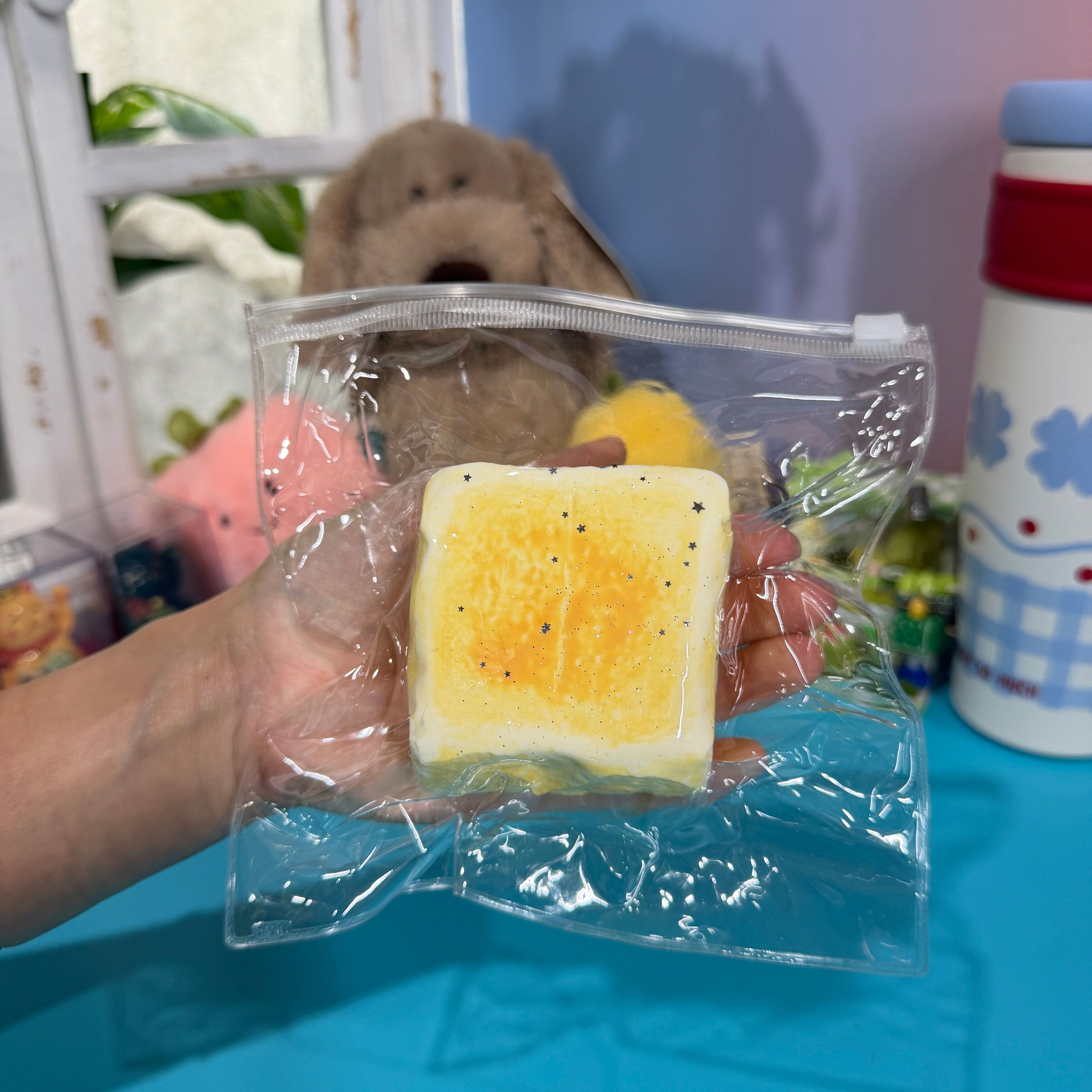Square Cake Taba Squishy Toy Kawaii Bakery Slow Rising Squishy