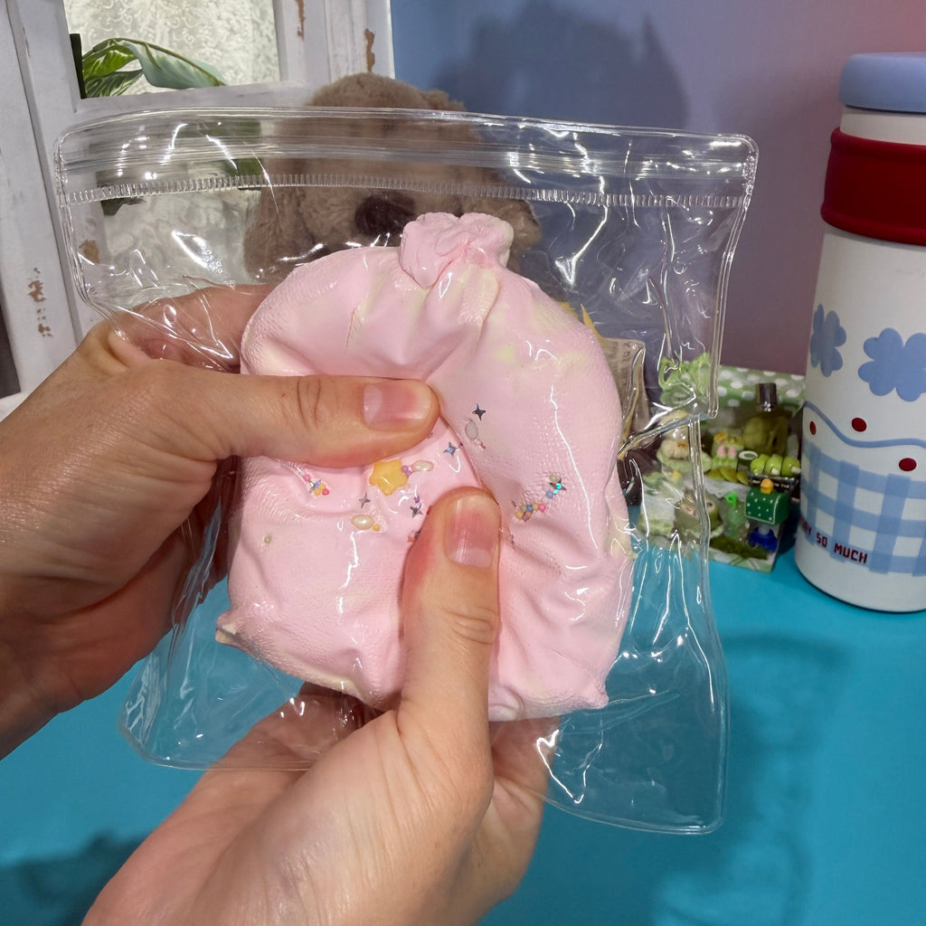 Pink Mini Sack Taba Squishy Toy Cute Kawaii Collectible