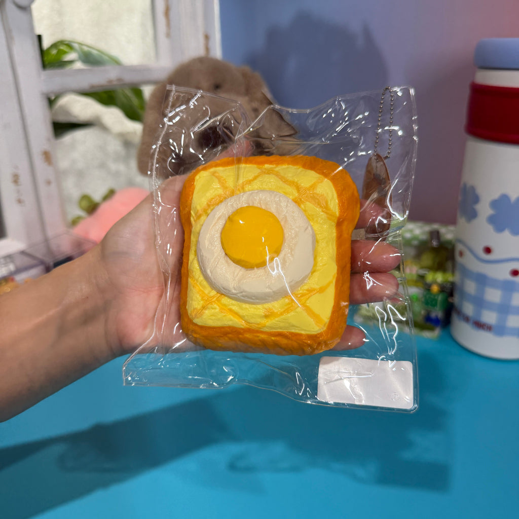 Sunny Side Up Egg Toast Taba Squishy Toy Cute Breakfast Squishy