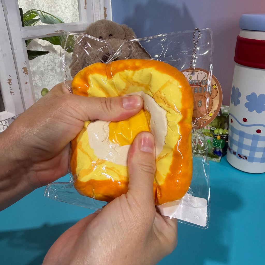 Sunny Side Up Egg Toast Taba Squishy Toy Cute Breakfast Squishy