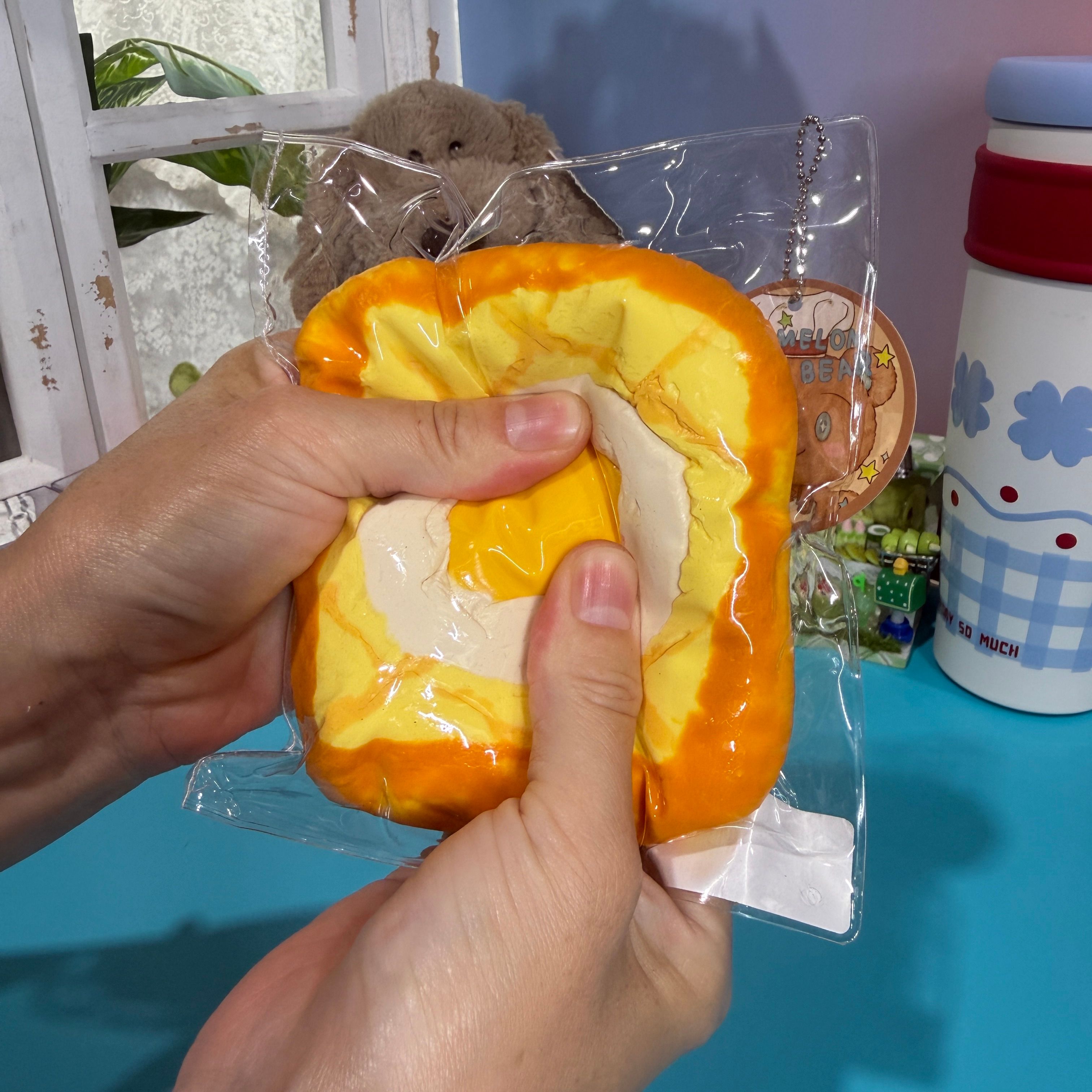 Sunny Side Up Egg Toast Taba Squishy Toy Cute Breakfast Squishy
