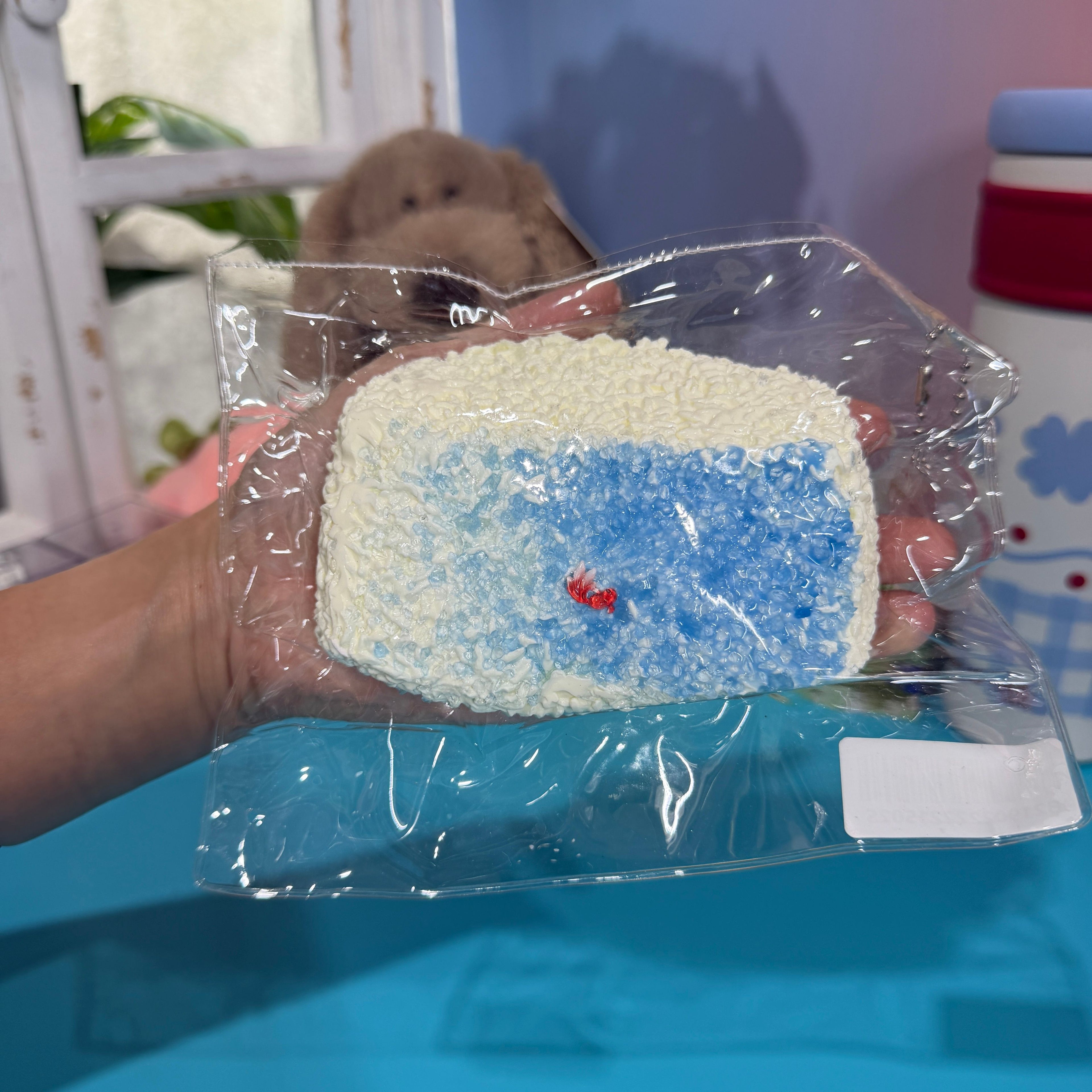 Ocean Shaved Ice Taba Squishy Toy Blue Summer Dessert Squishy