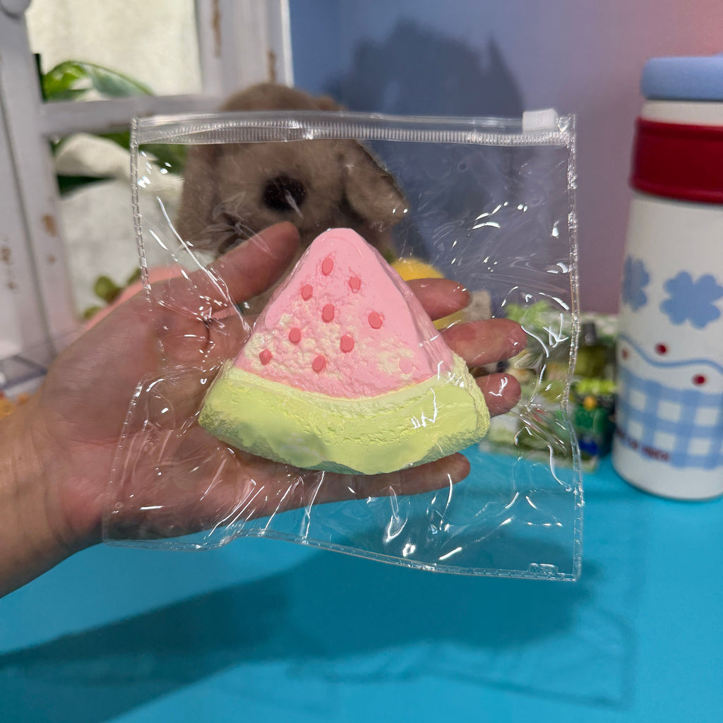Watermelon Slice Taba Squishy Toy Realistic Fruit Summer Squishy