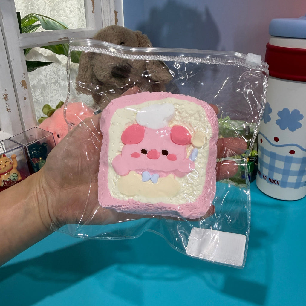 Piggy Toast Taba Squishy Toy Cute Pig Bread Squishy