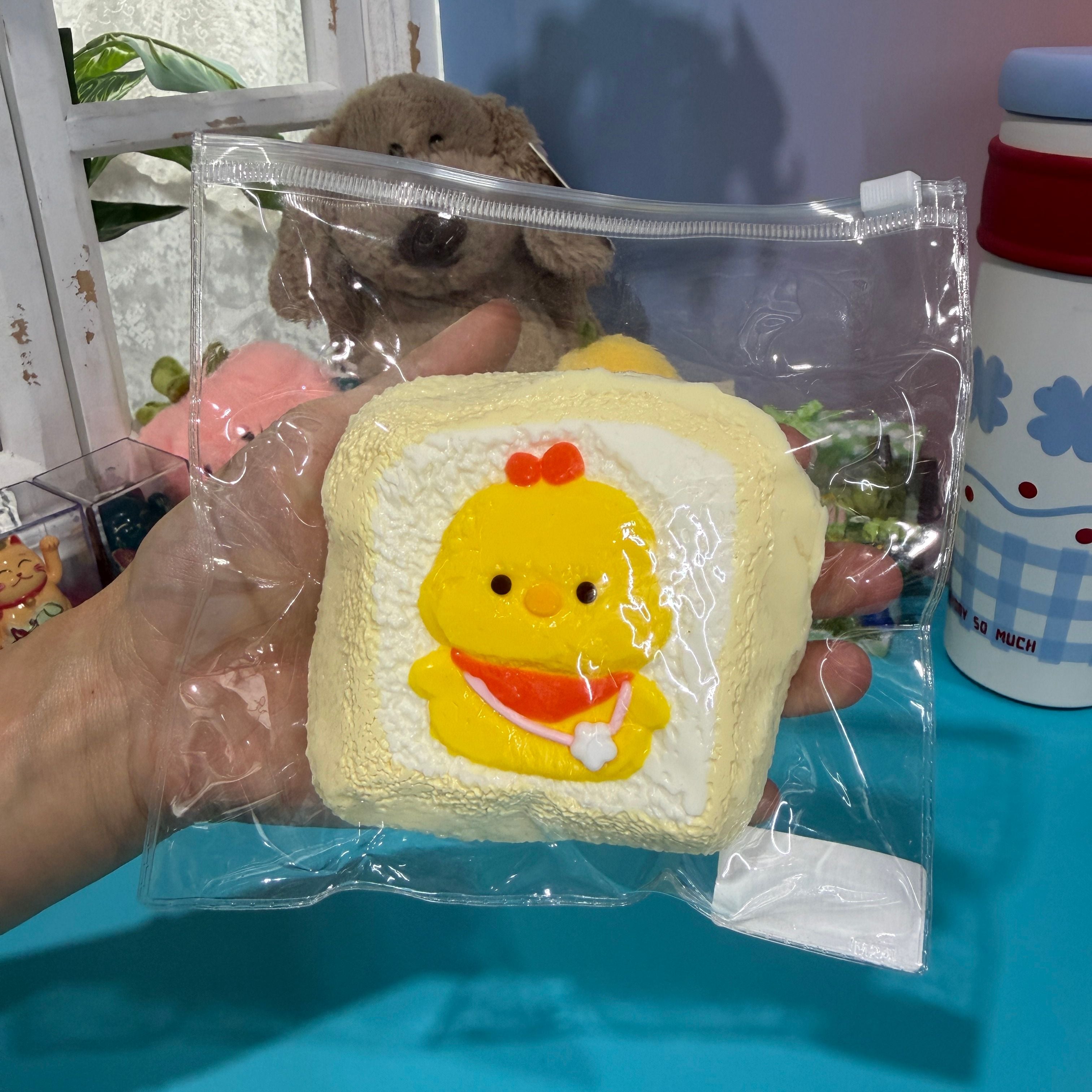 Chick Toast Taba Squishy Toy Cute Animal Bakery Squishy