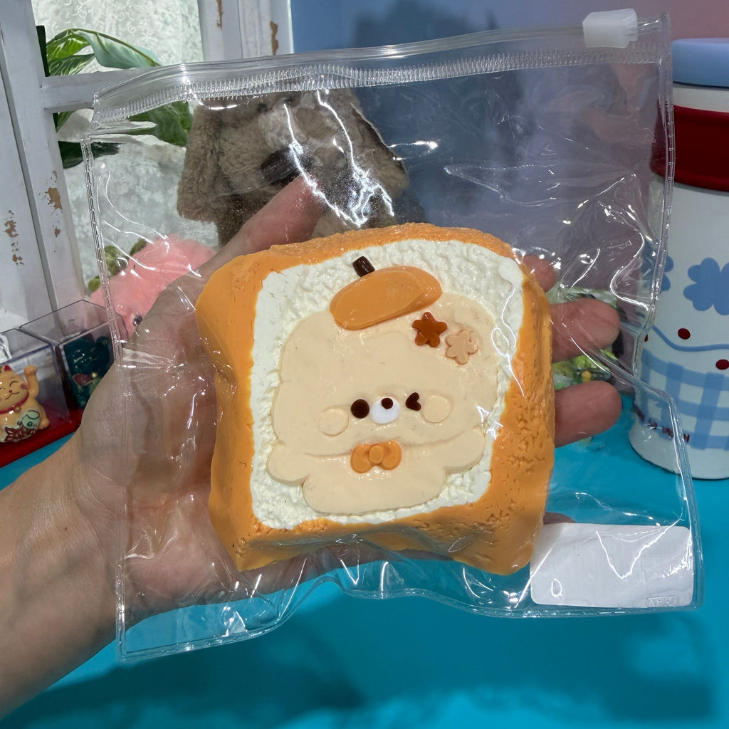Bear Toast Taba Squishy Toy Kawaii Animal Bread Squishy