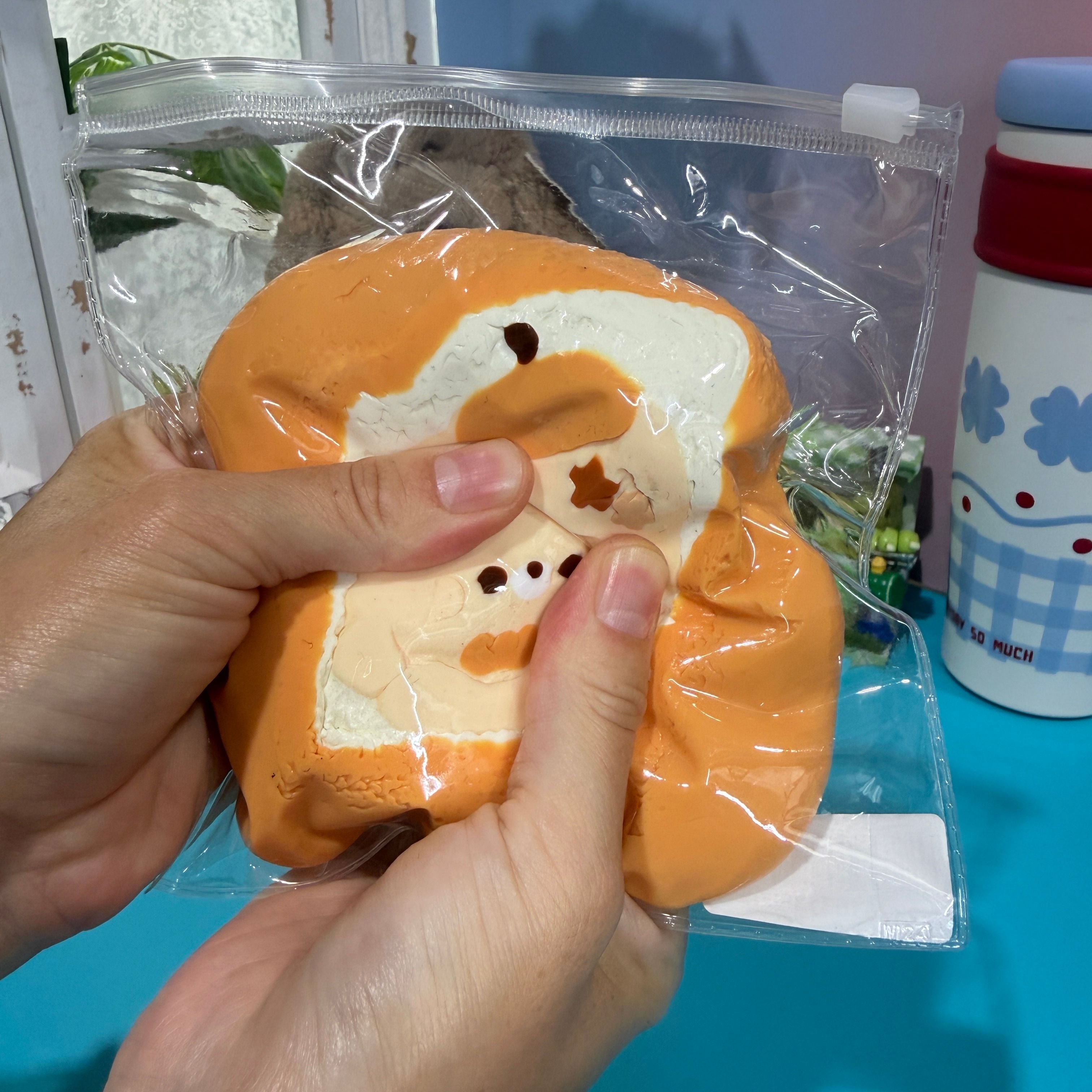 Bear Toast Taba Squishy Toy Kawaii Animal Bread Squishy