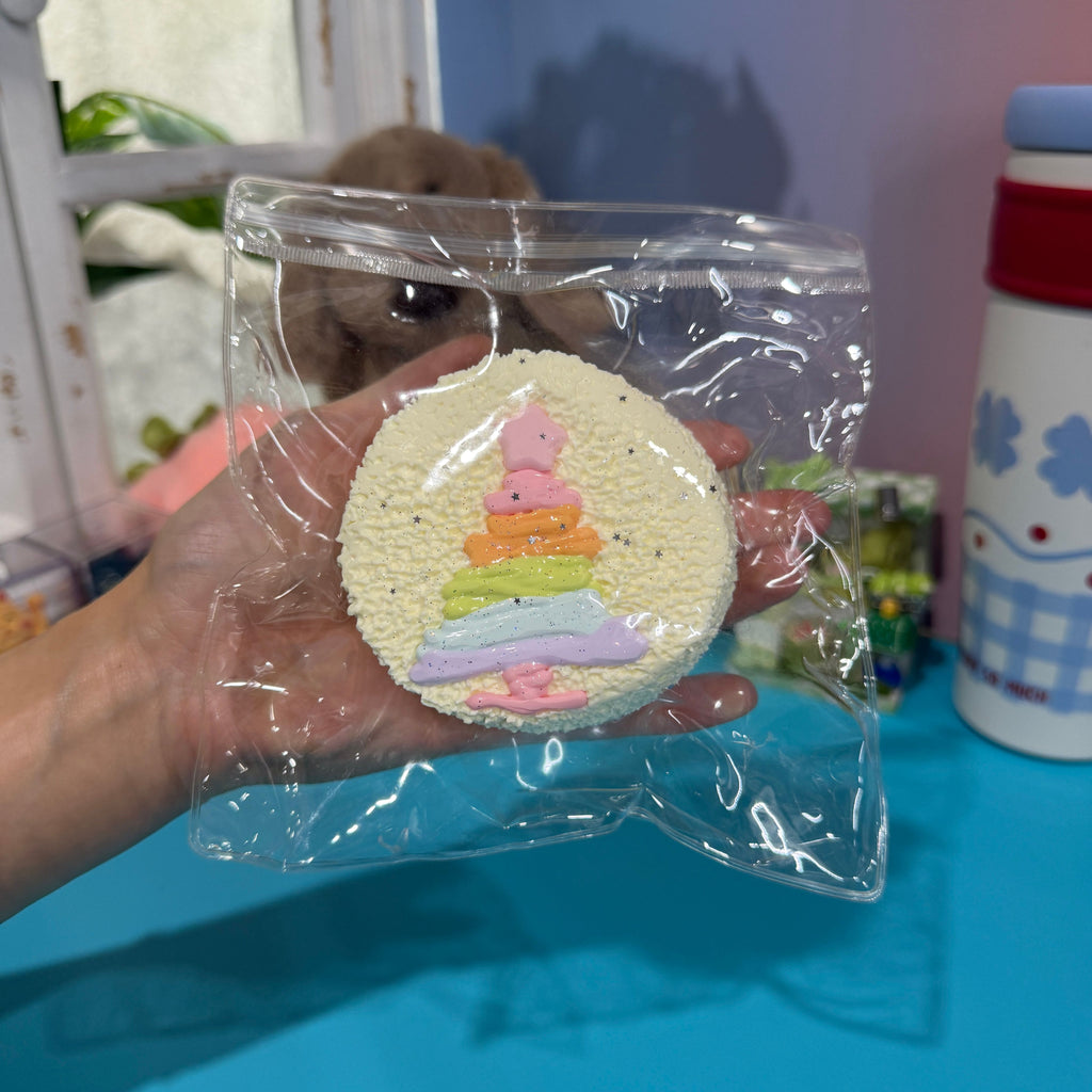 Christmas Tree Cake Taba Squishy Toy Holiday Dessert Squishy
